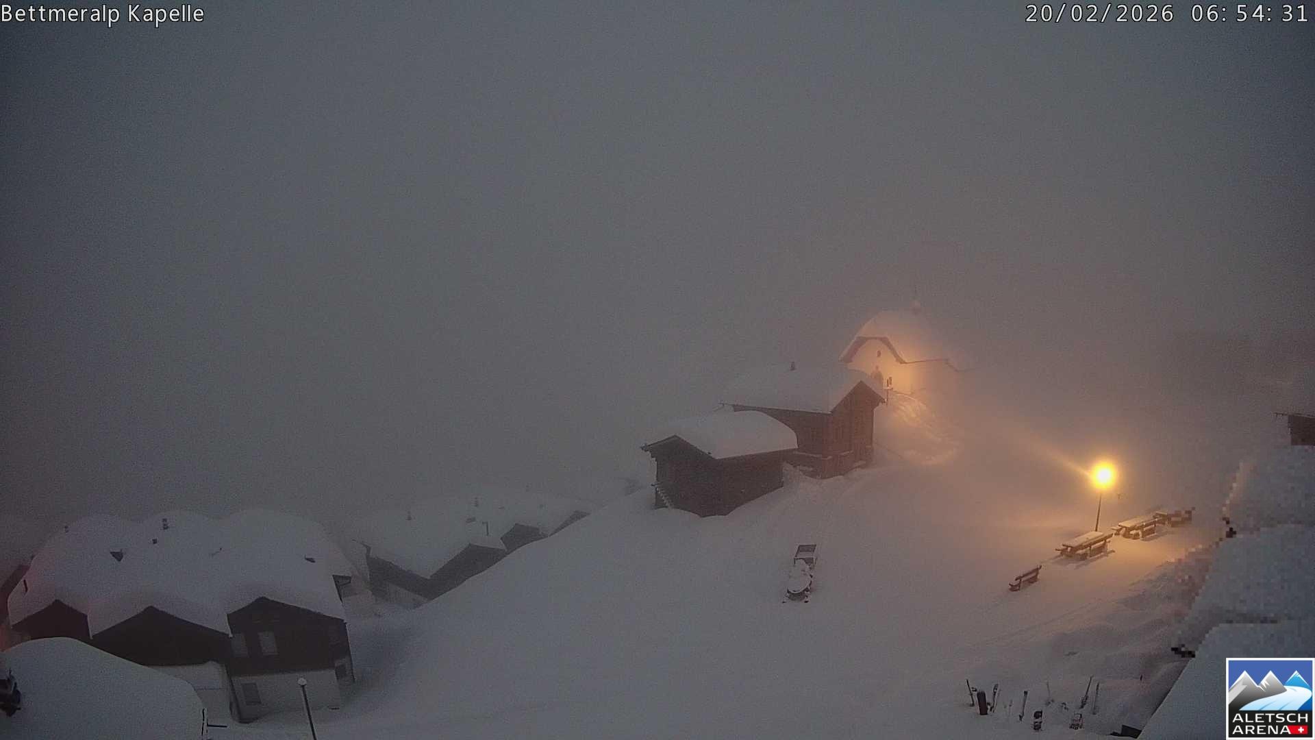 Archiv Foto Webcam Kapelle Bettmeralp