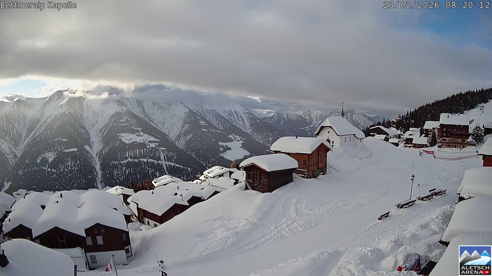 Archiv Foto Webcam Kapelle Bettmeralp
