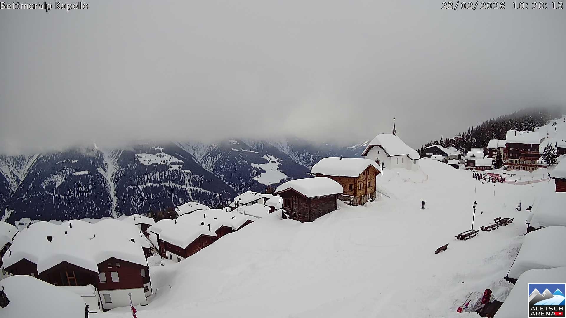 Archiv Foto Webcam Kapelle Bettmeralp