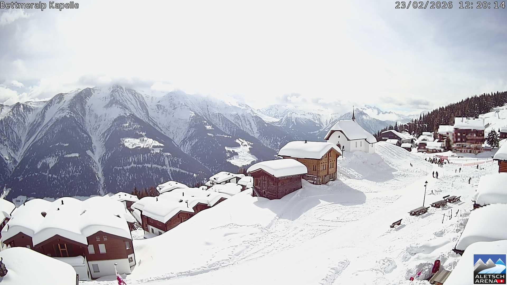 Archiv Foto Webcam Kapelle Bettmeralp