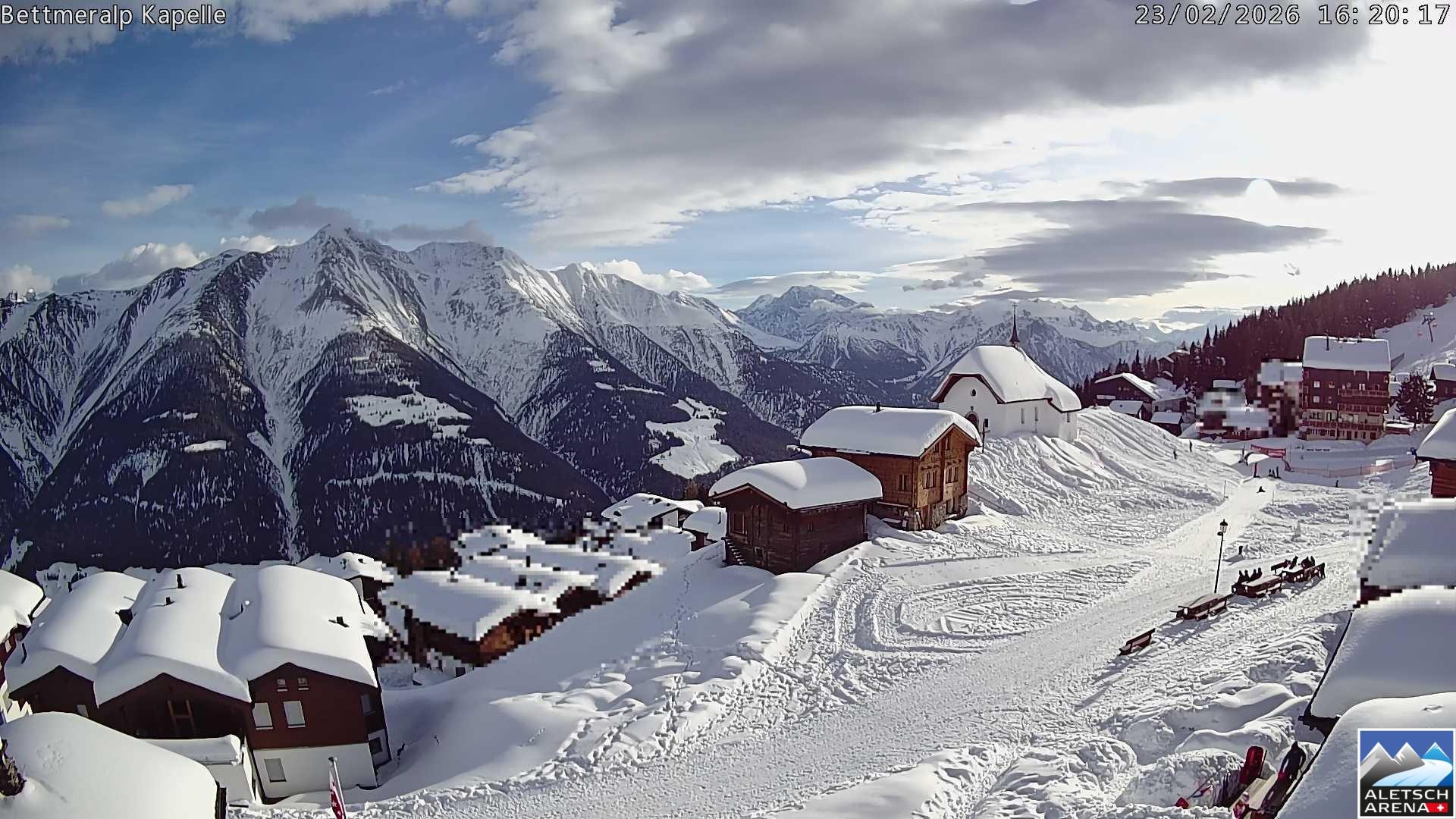 Archiv Foto Webcam Kapelle Bettmeralp