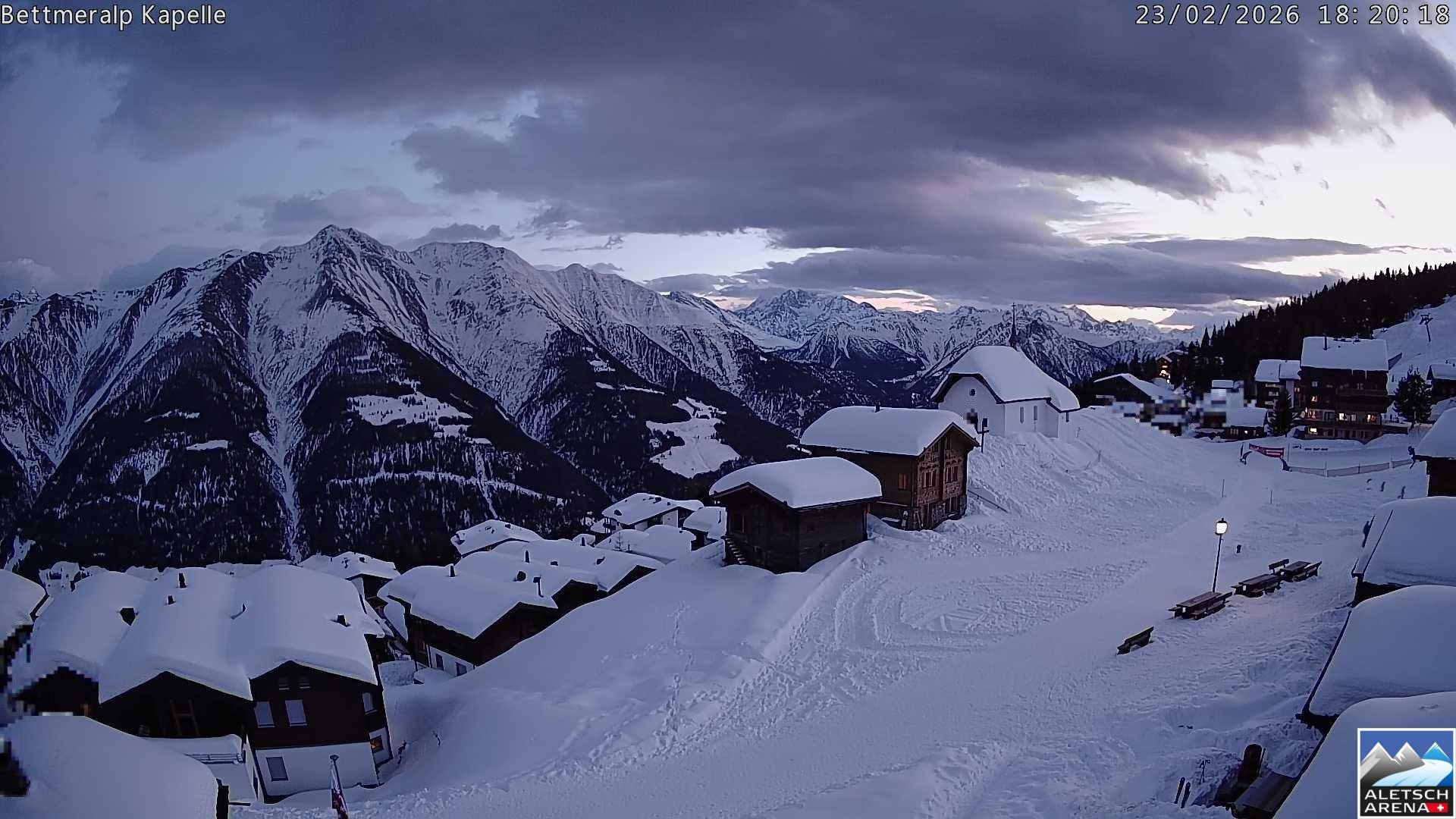 Archiv Foto Webcam Kapelle Bettmeralp