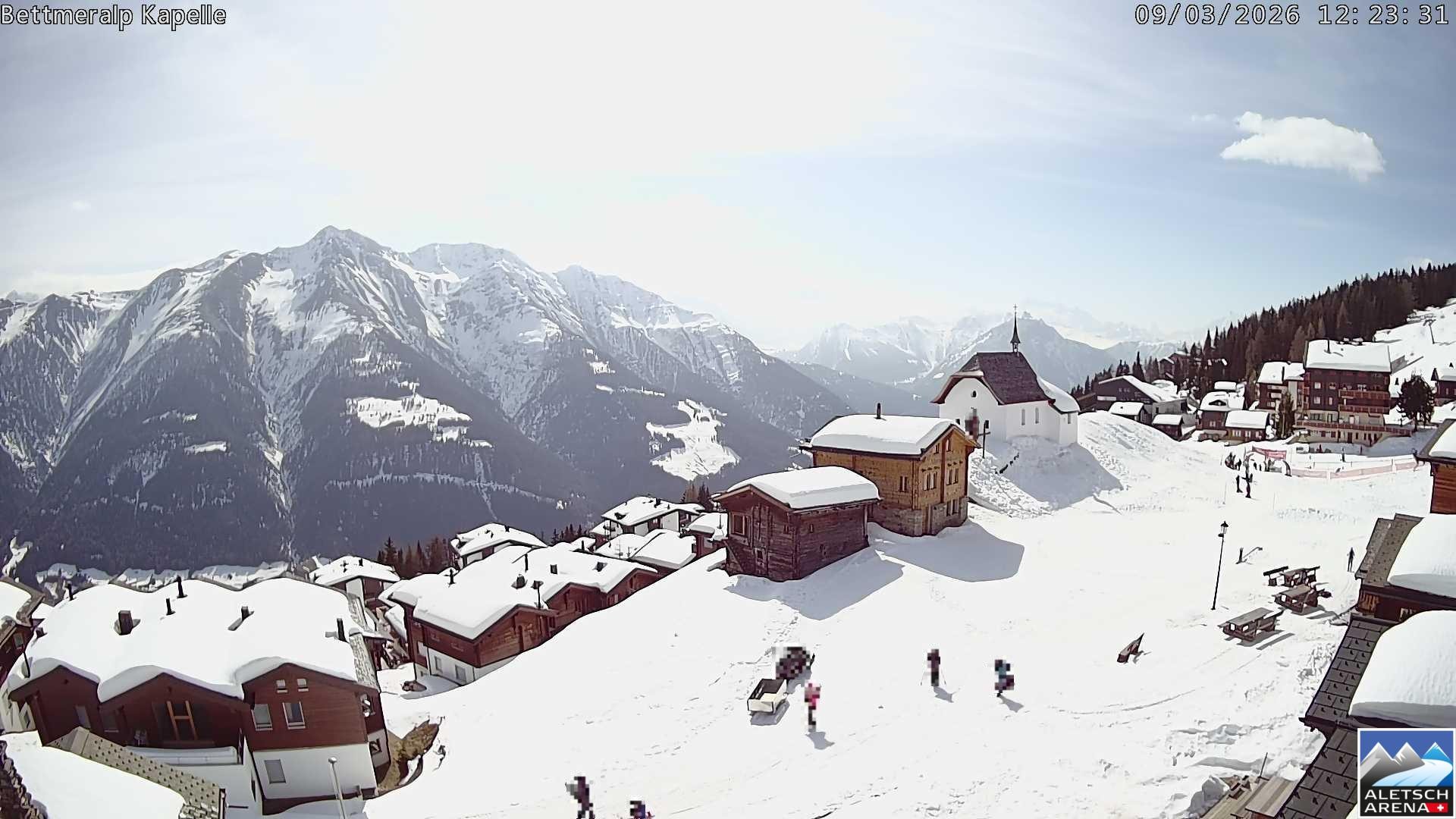 Archiv Foto Webcam Kapelle Bettmeralp