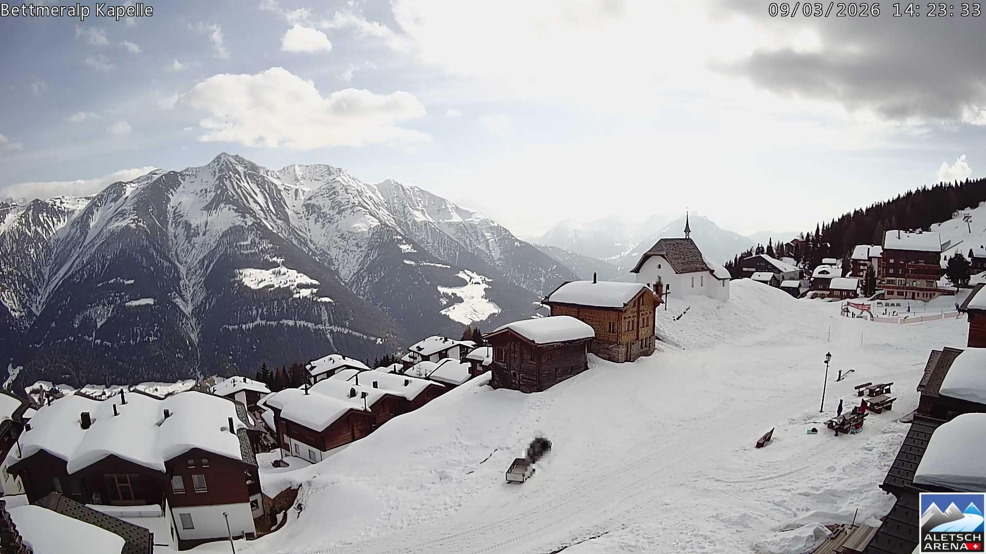 Archiv Foto Webcam Kapelle Bettmeralp