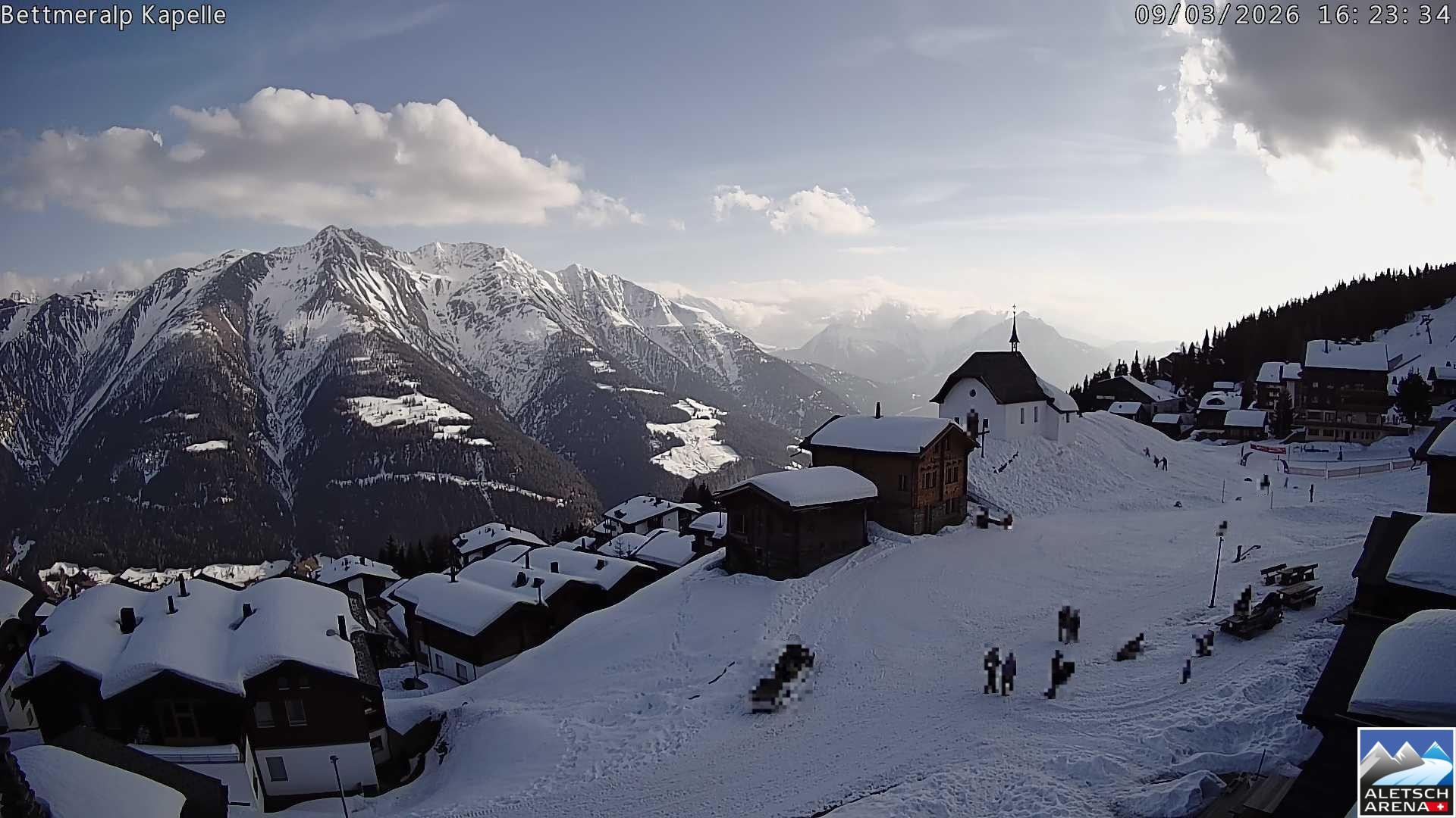 Archiv Foto Webcam Kapelle Bettmeralp