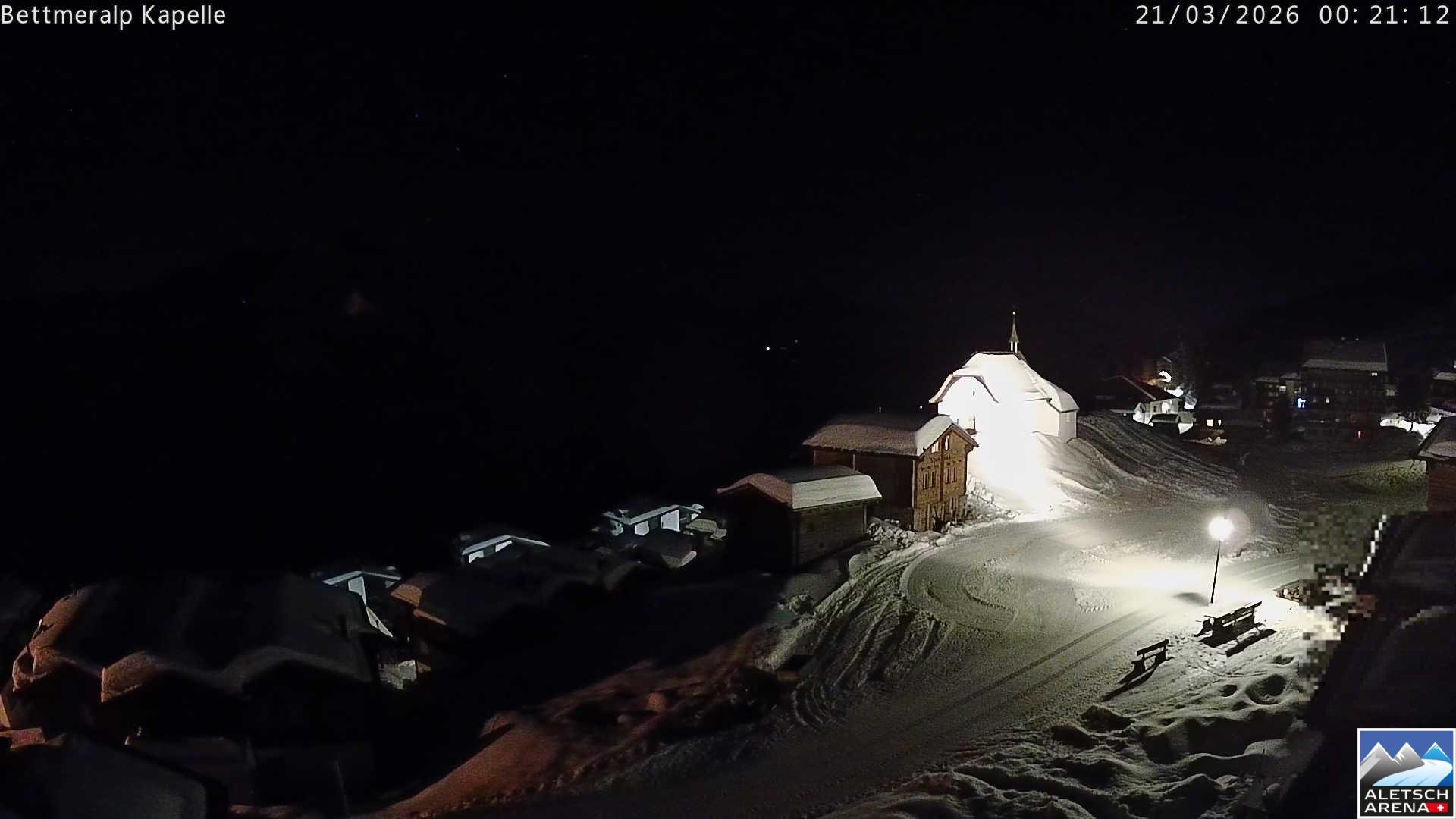 Archiv Foto Webcam Kapelle Bettmeralp