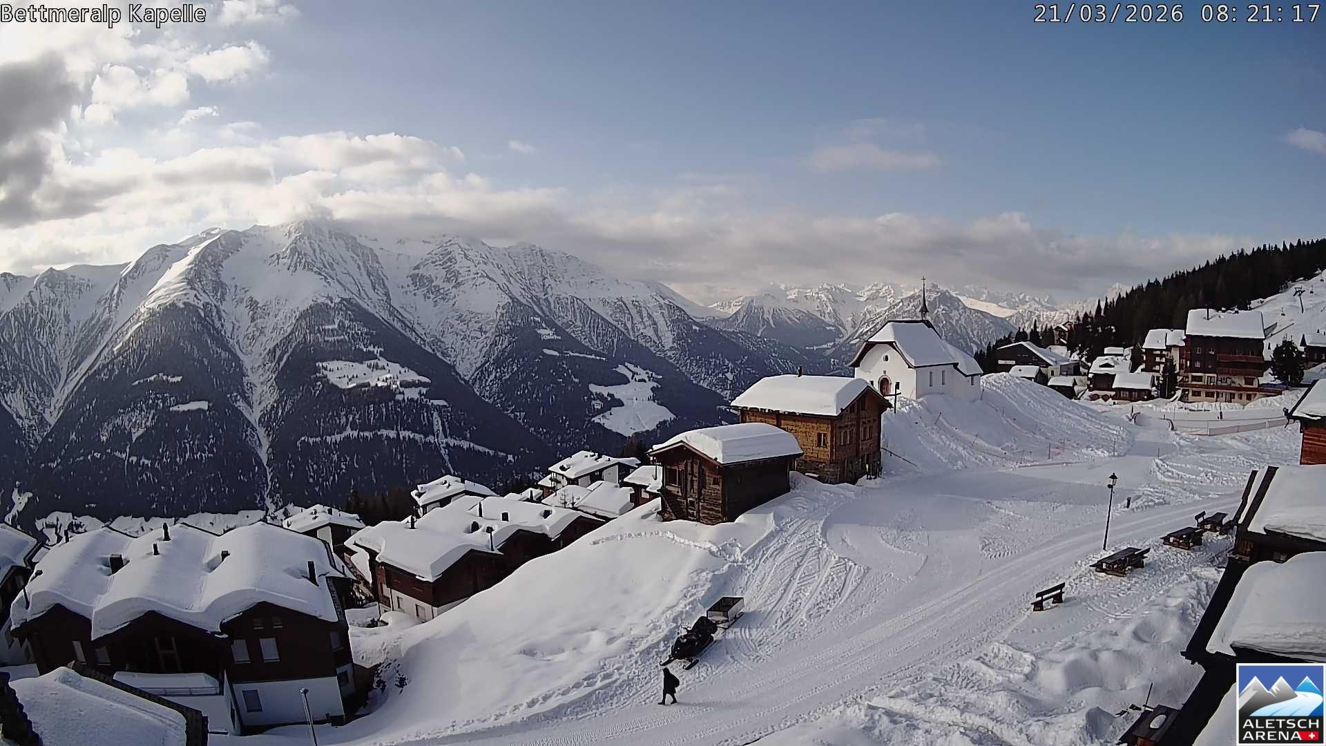 Archiv Foto Webcam Kapelle Bettmeralp
