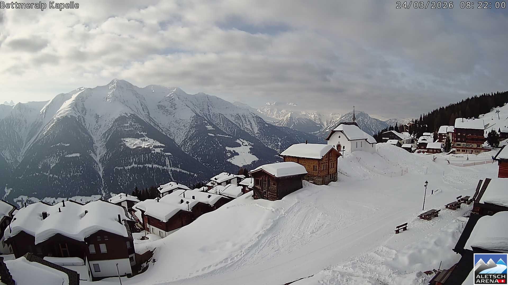 Archiv Foto Webcam Kapelle Bettmeralp