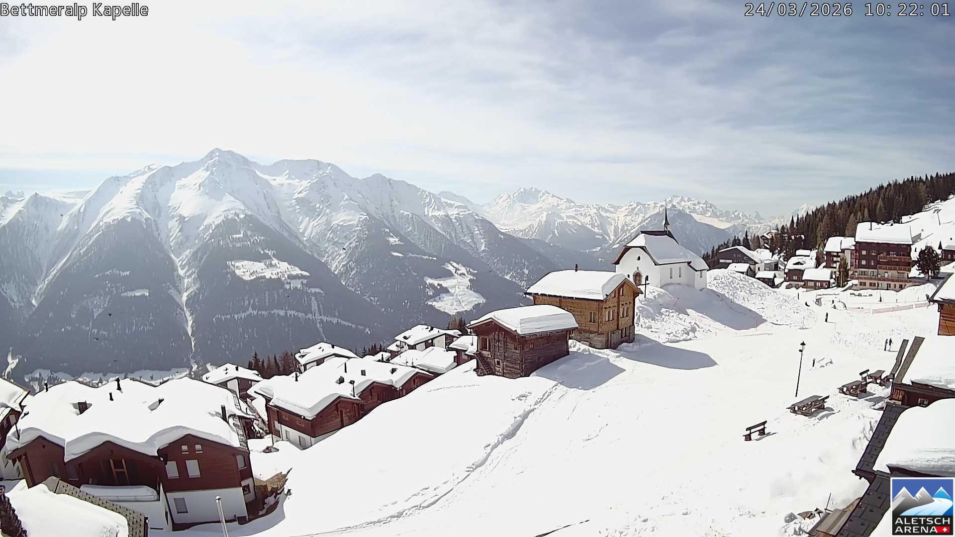 Archiv Foto Webcam Kapelle Bettmeralp