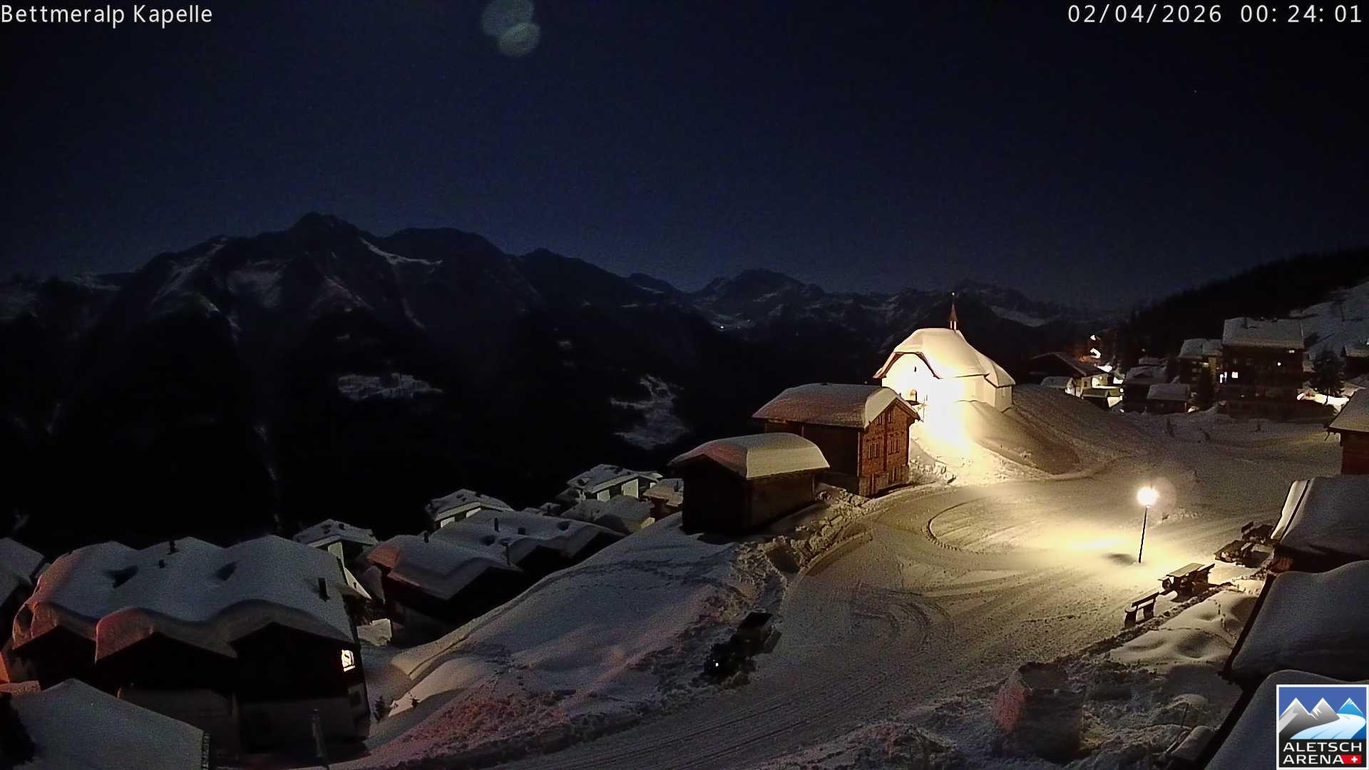 Archiv Foto Webcam Kapelle Bettmeralp
