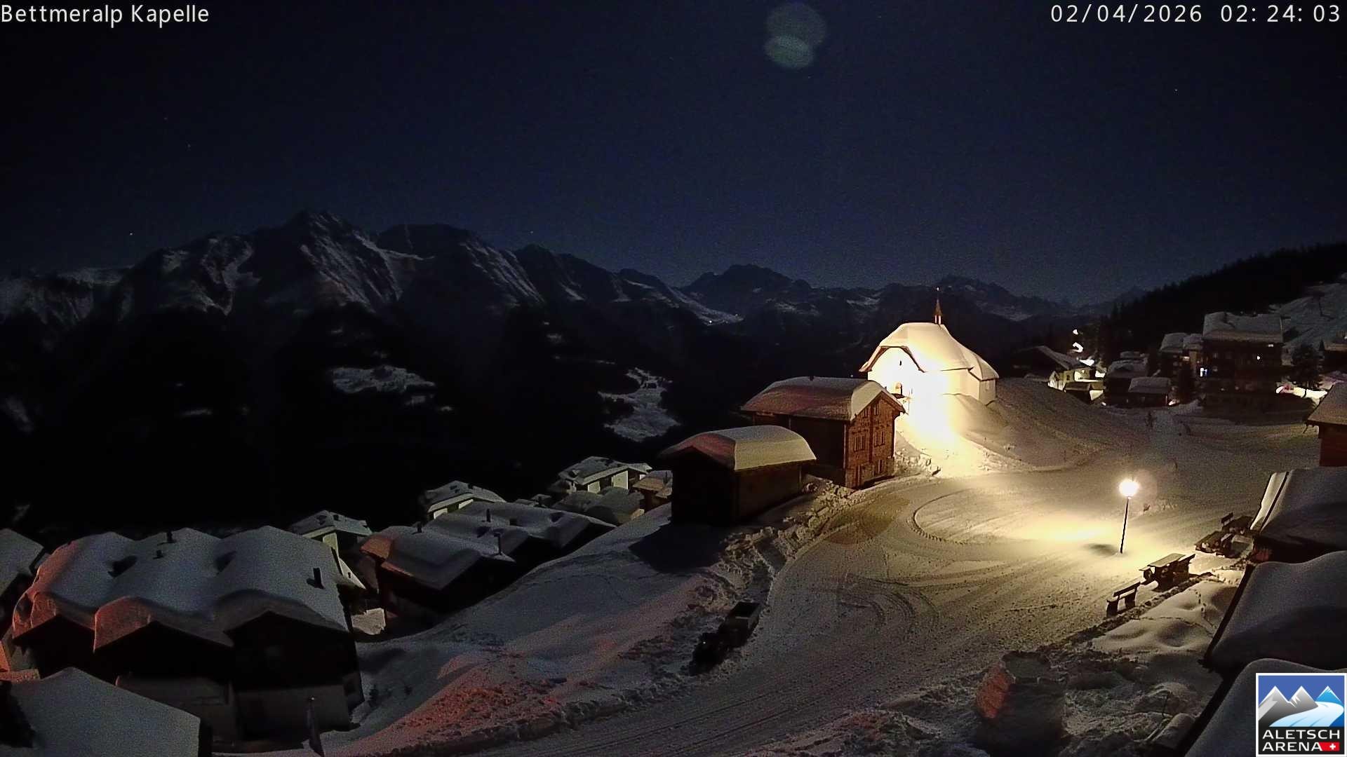Archiv Foto Webcam Kapelle Bettmeralp