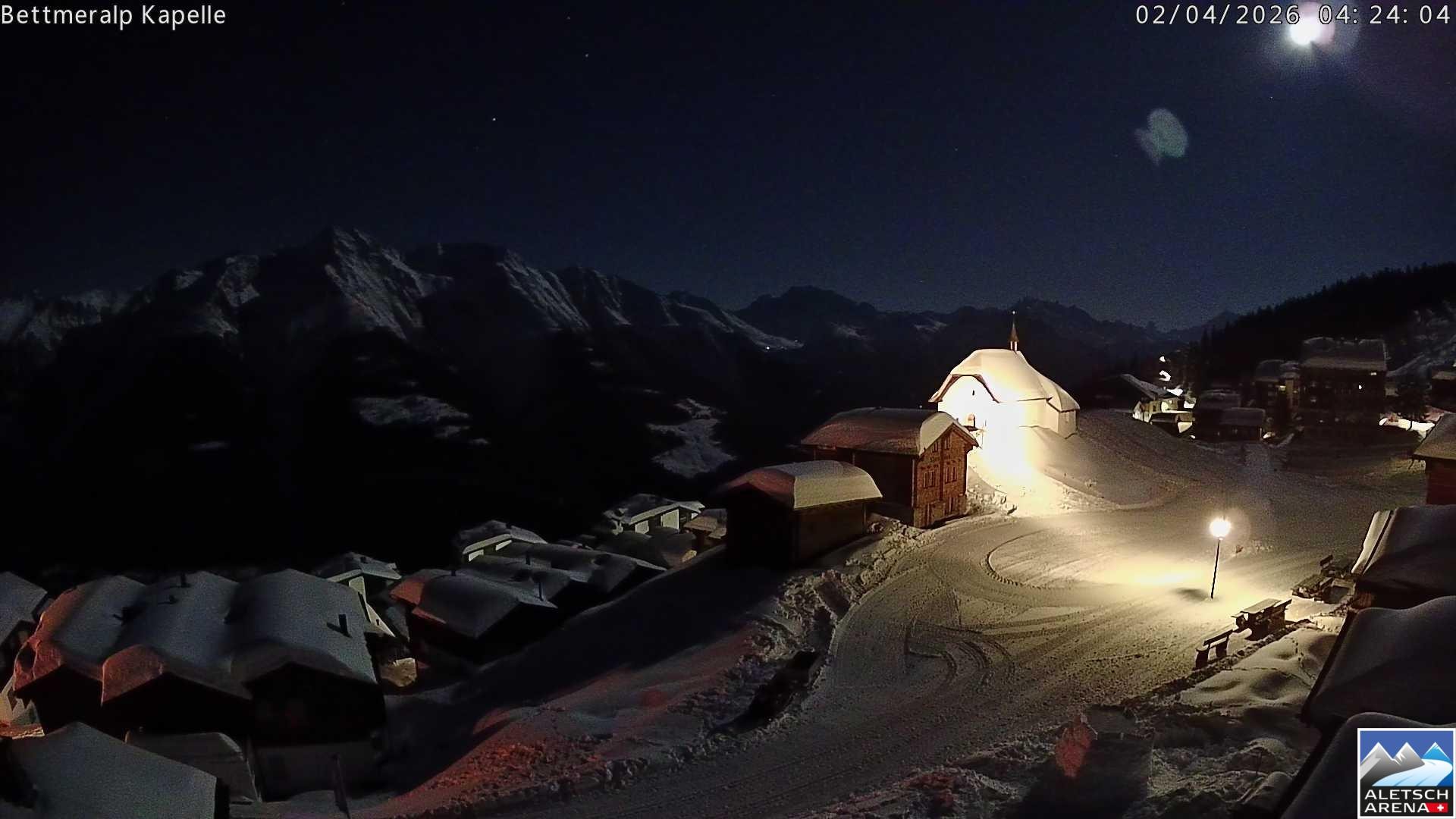 Archiv Foto Webcam Kapelle Bettmeralp