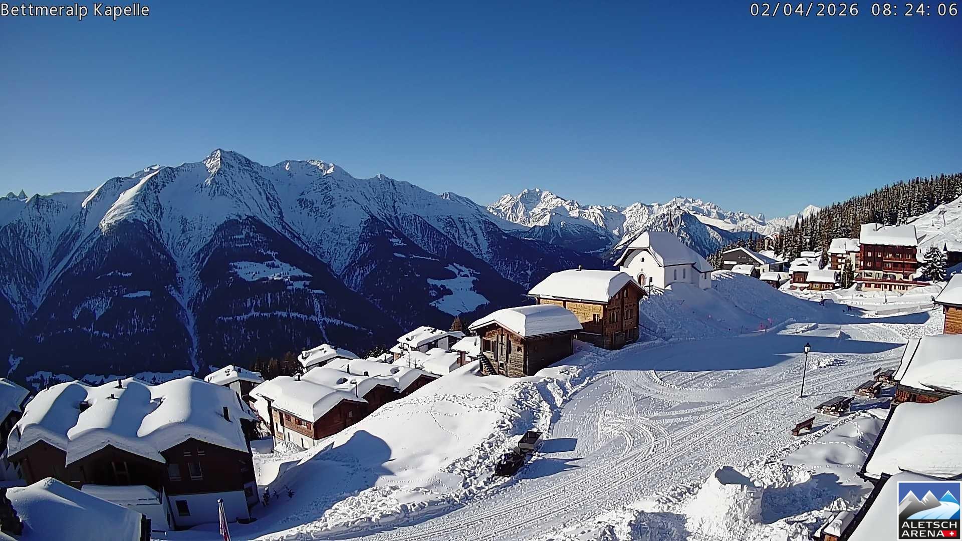 Archiv Foto Webcam Kapelle Bettmeralp