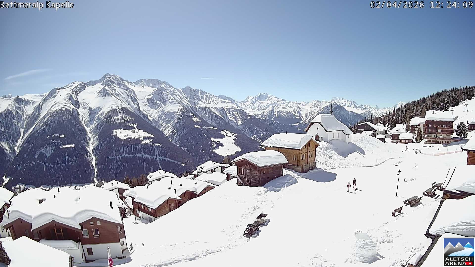Archiv Foto Webcam Kapelle Bettmeralp