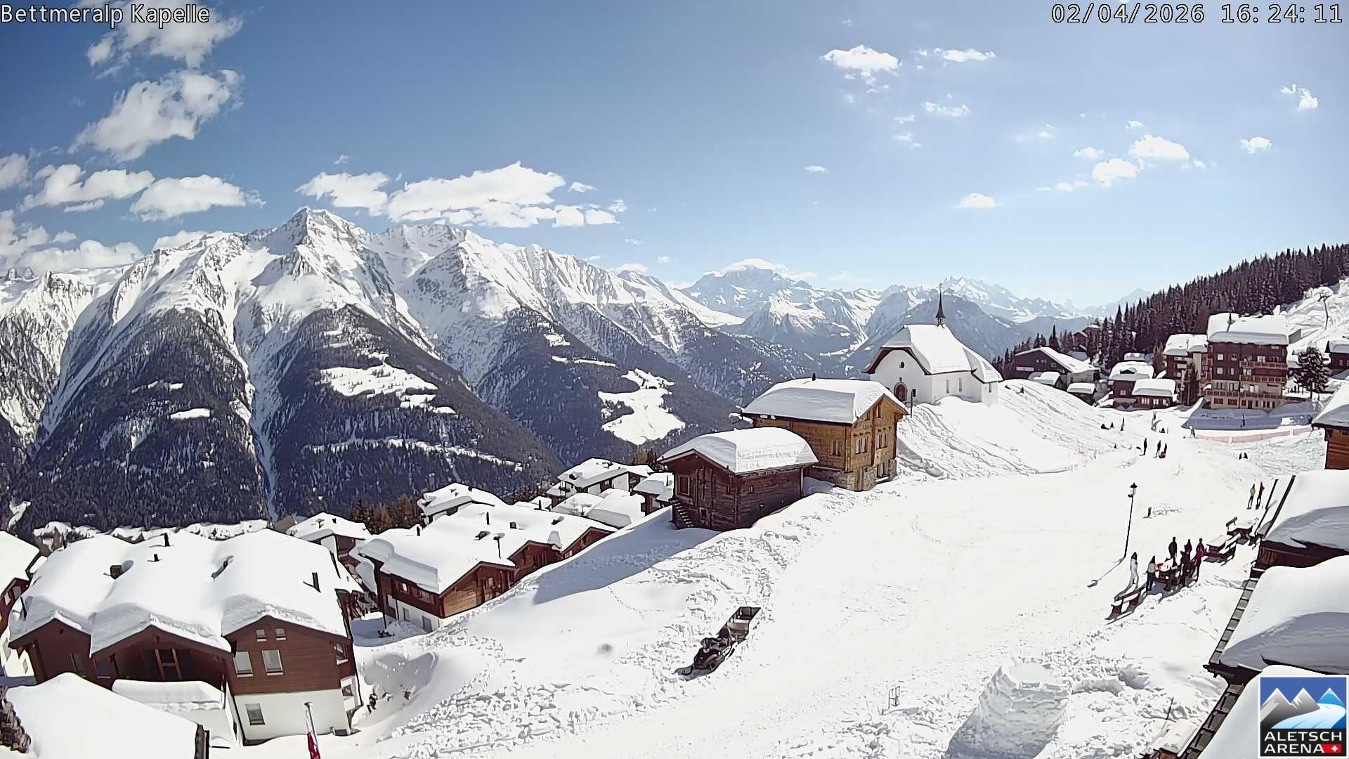 Archiv Foto Webcam Kapelle Bettmeralp
