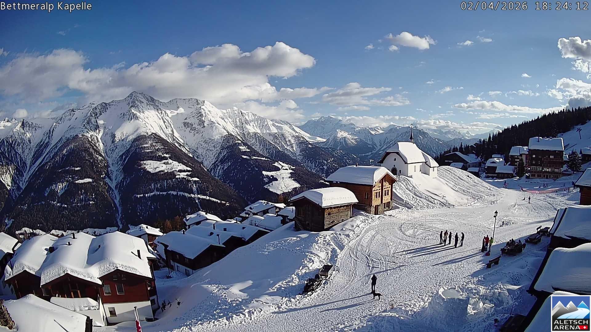 Archiv Foto Webcam Kapelle Bettmeralp