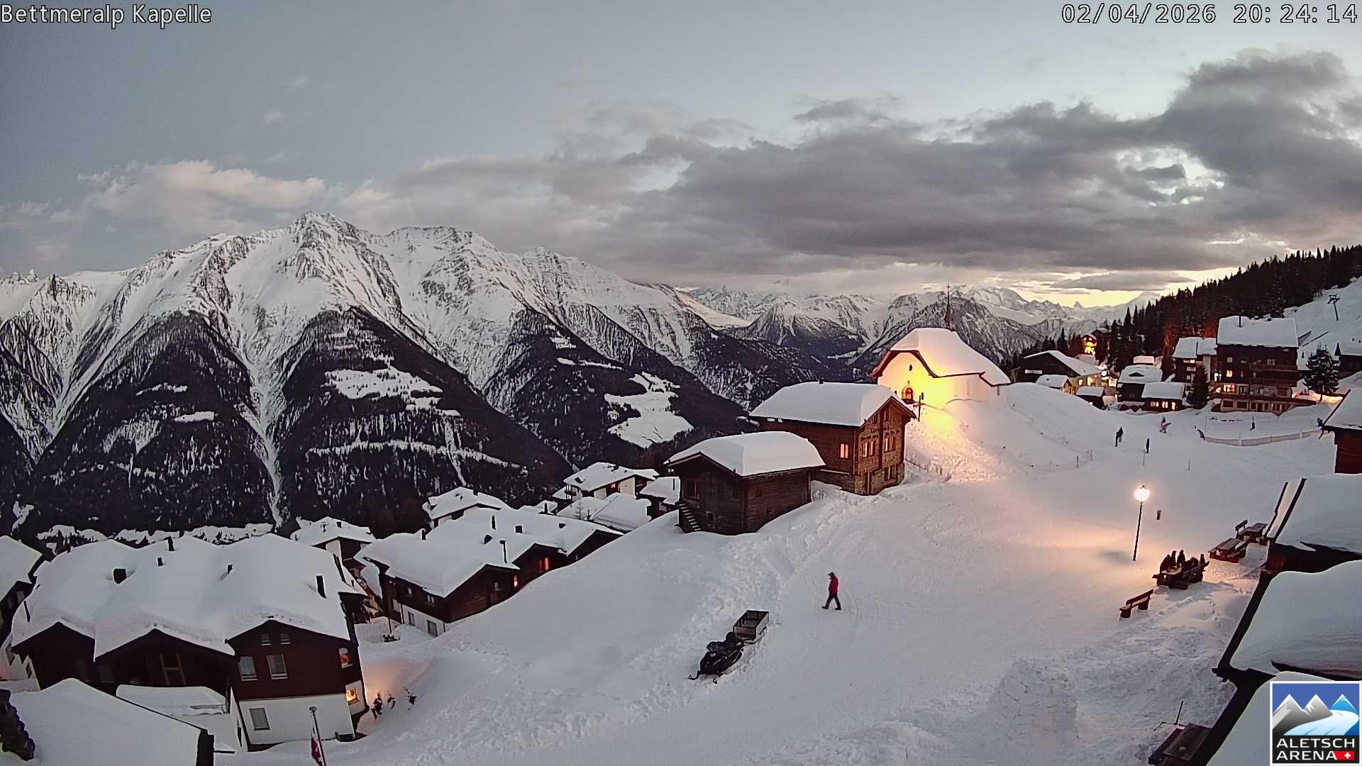 Archiv Foto Webcam Kapelle Bettmeralp