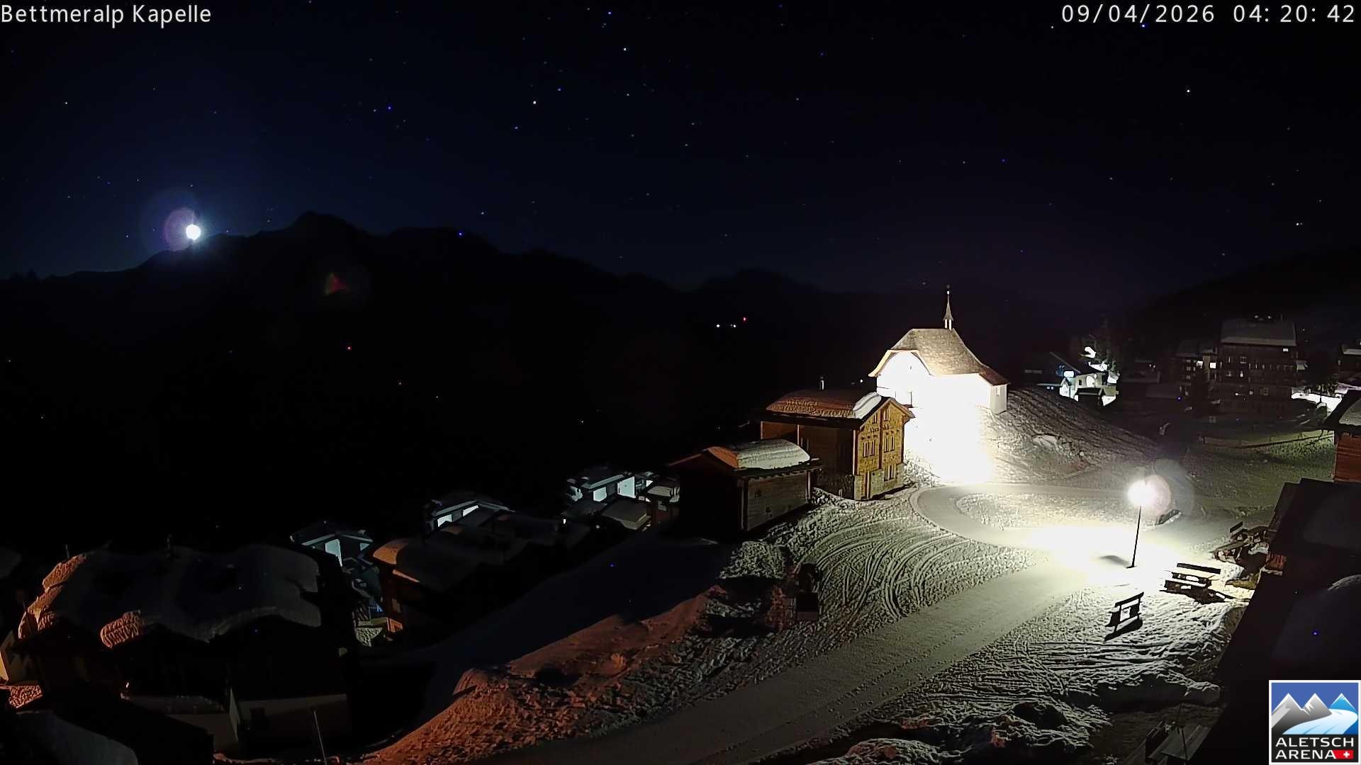 Archiv Foto Webcam Kapelle Bettmeralp