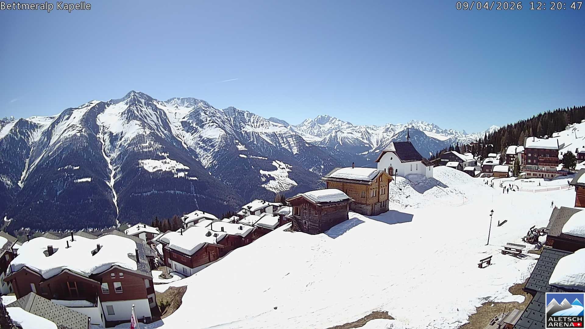 Archiv Foto Webcam Kapelle Bettmeralp