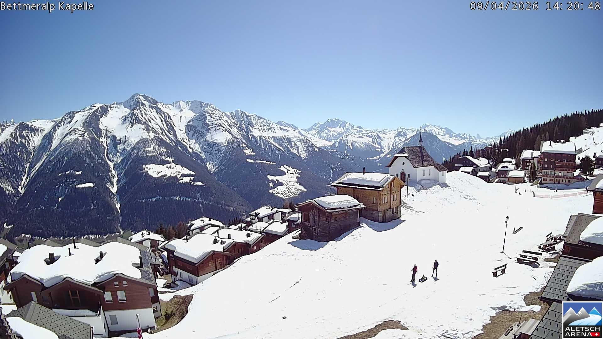 Archiv Foto Webcam Kapelle Bettmeralp