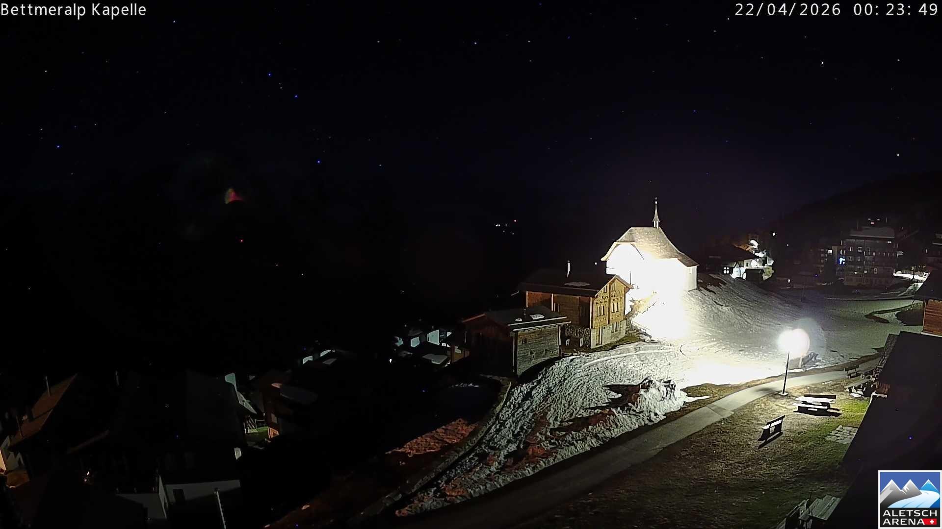Archiv Foto Webcam Kapelle Bettmeralp