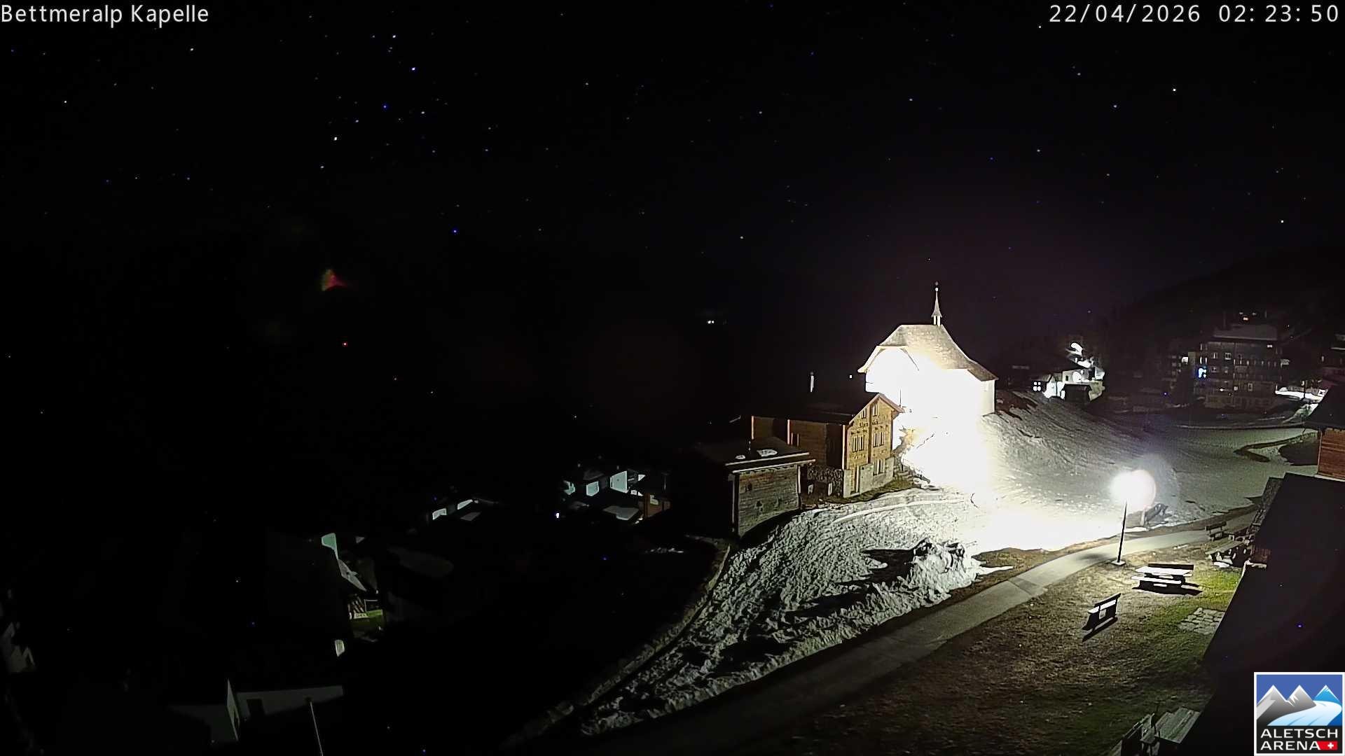 Archiv Foto Webcam Kapelle Bettmeralp
