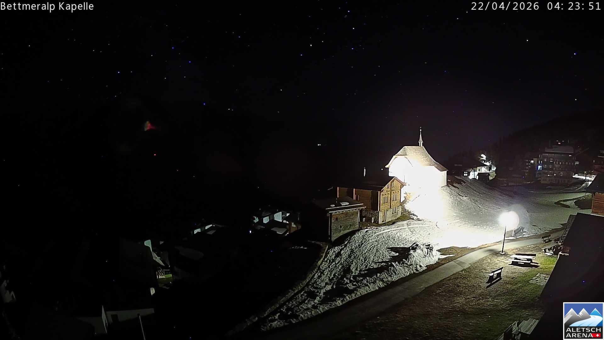 Archiv Foto Webcam Kapelle Bettmeralp