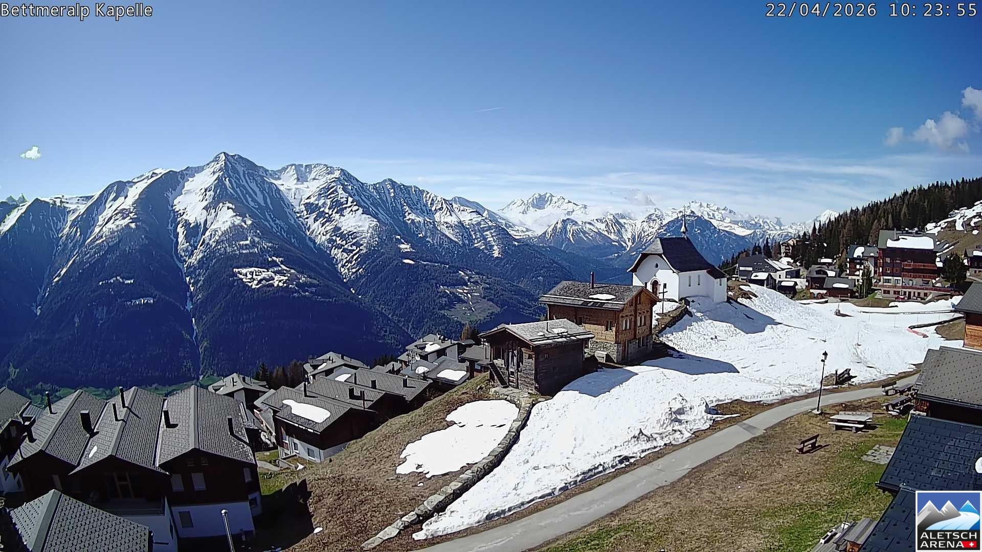Archiv Foto Webcam Kapelle Bettmeralp