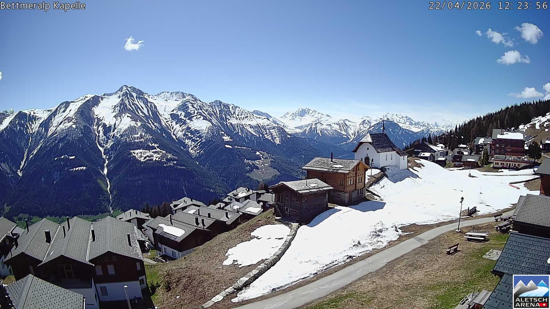Archiv Foto Webcam Kapelle Bettmeralp