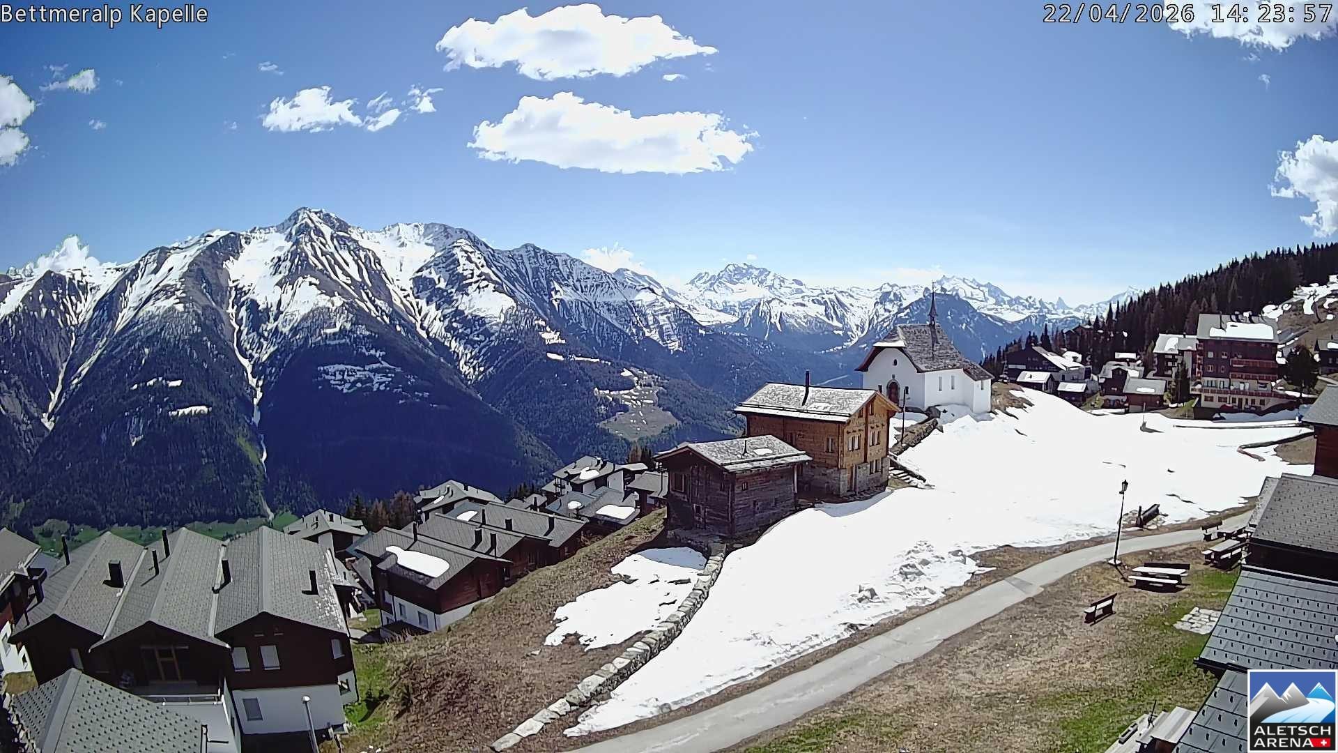 Archiv Foto Webcam Kapelle Bettmeralp