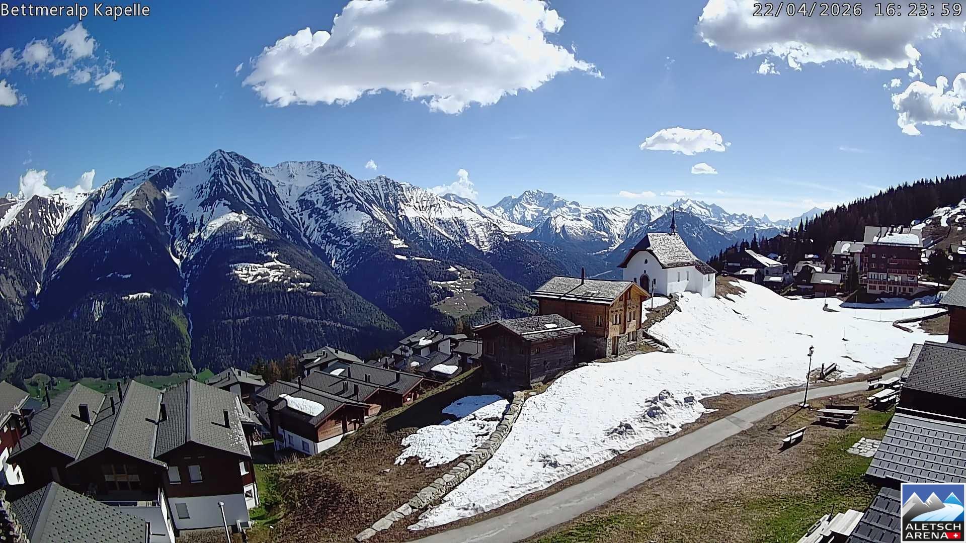 Archiv Foto Webcam Kapelle Bettmeralp