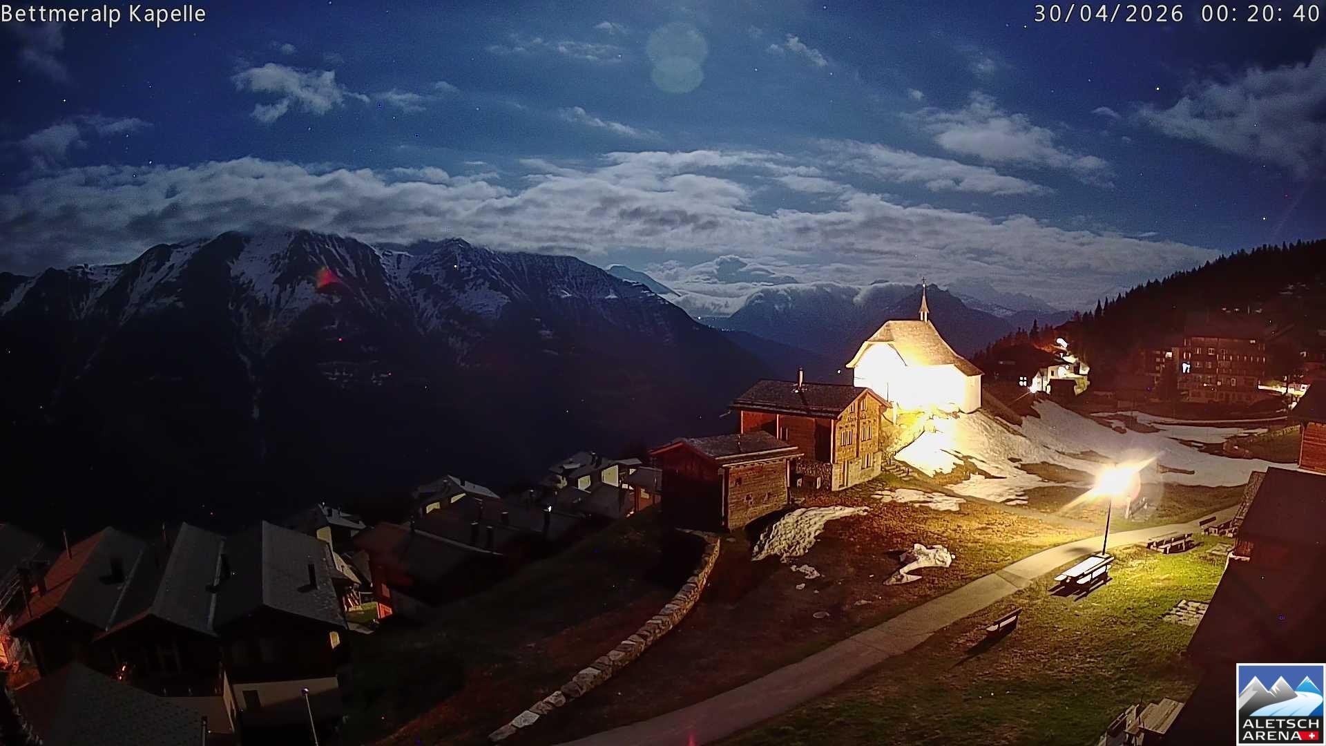 Archiv Foto Webcam Kapelle Bettmeralp
