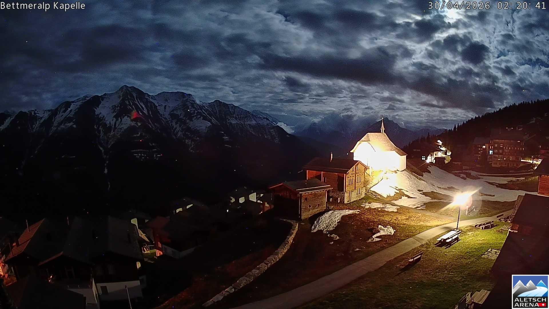 Archiv Foto Webcam Kapelle Bettmeralp