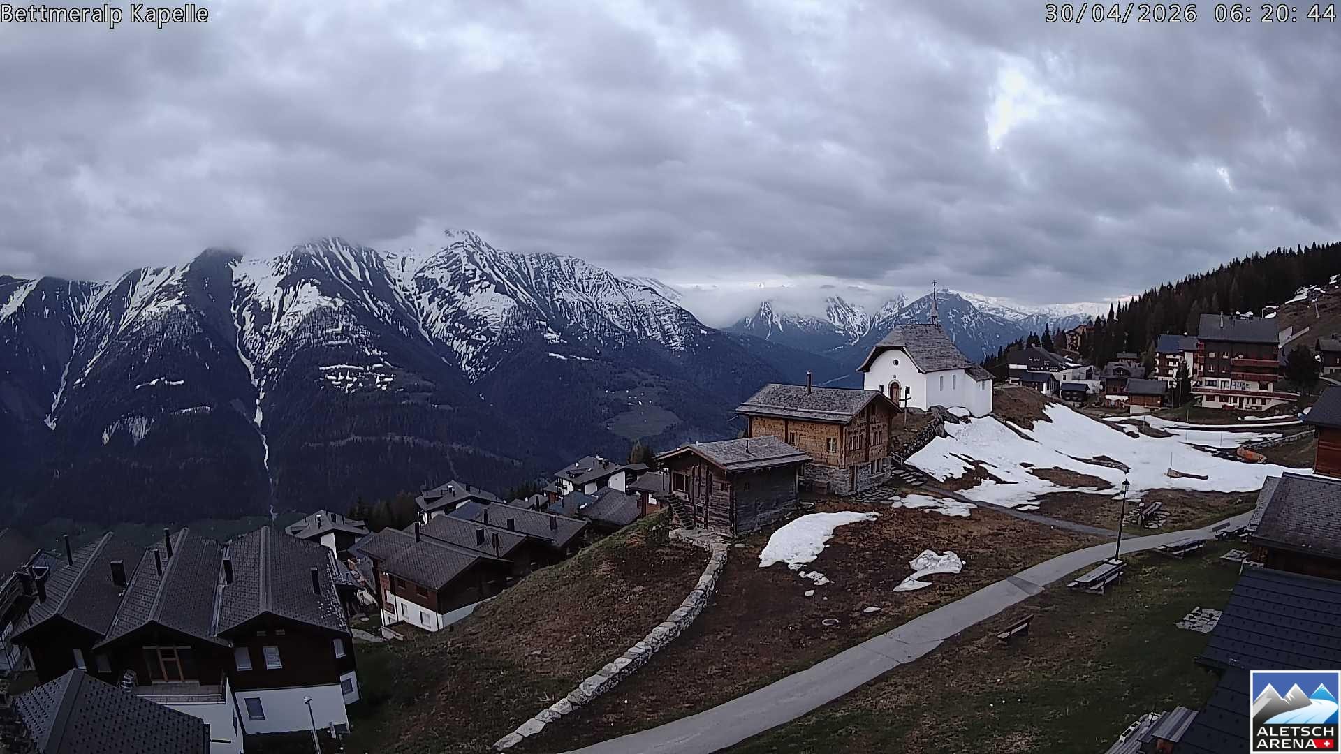Archiv Foto Webcam Kapelle Bettmeralp