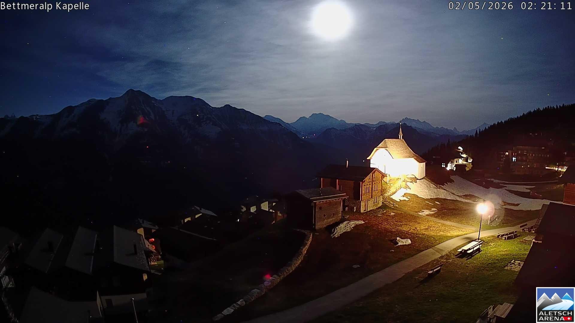Archiv Foto Webcam Kapelle Bettmeralp