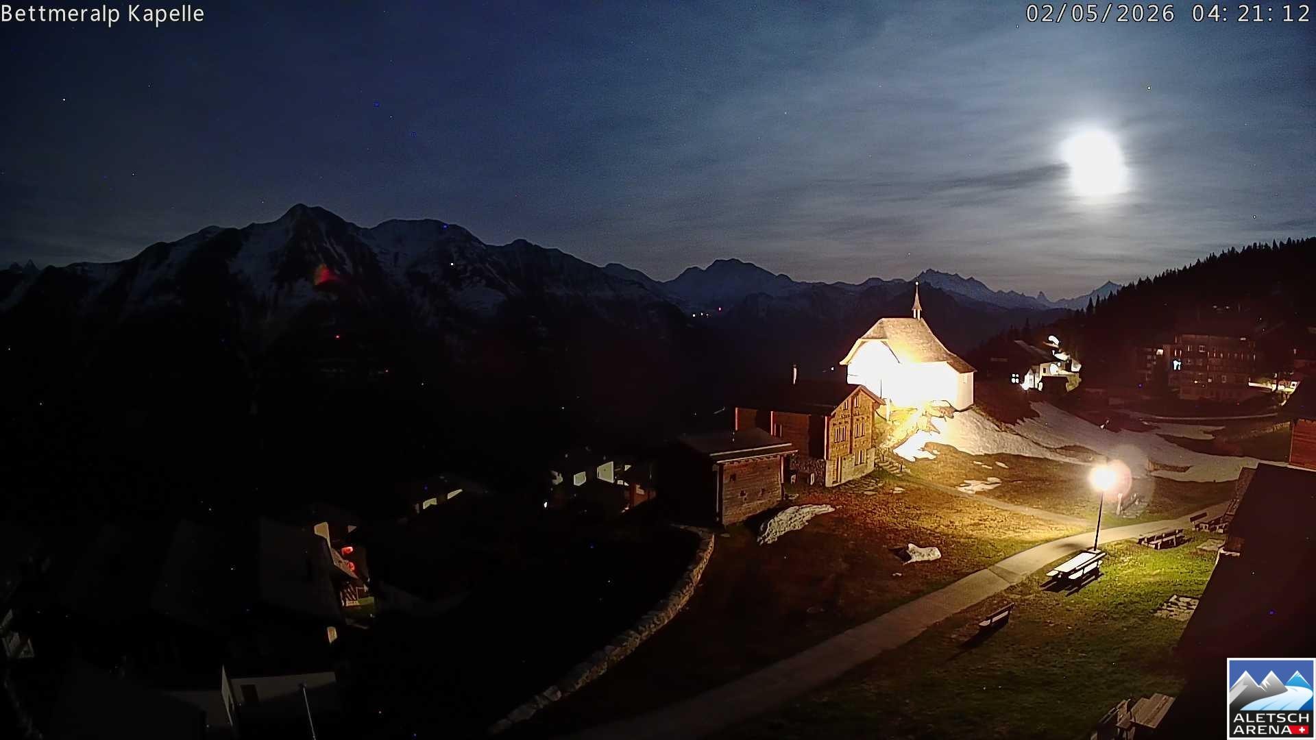 Archiv Foto Webcam Kapelle Bettmeralp