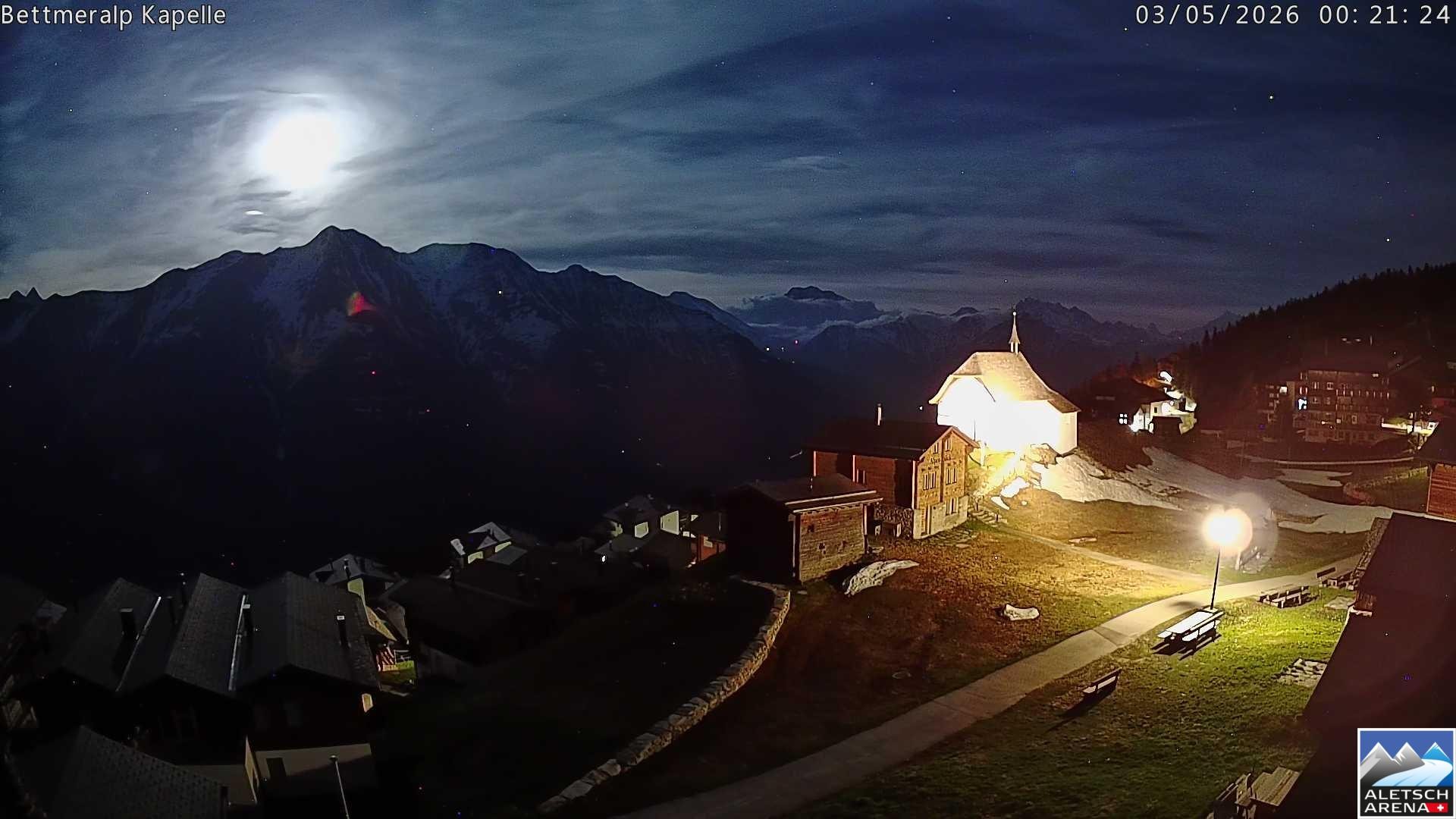 Archiv Foto Webcam Kapelle Bettmeralp