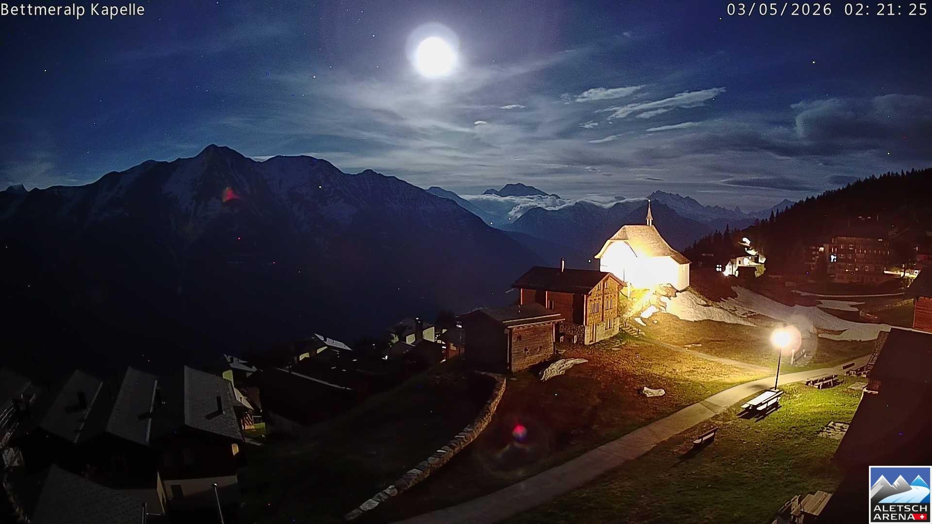 Archiv Foto Webcam Kapelle Bettmeralp