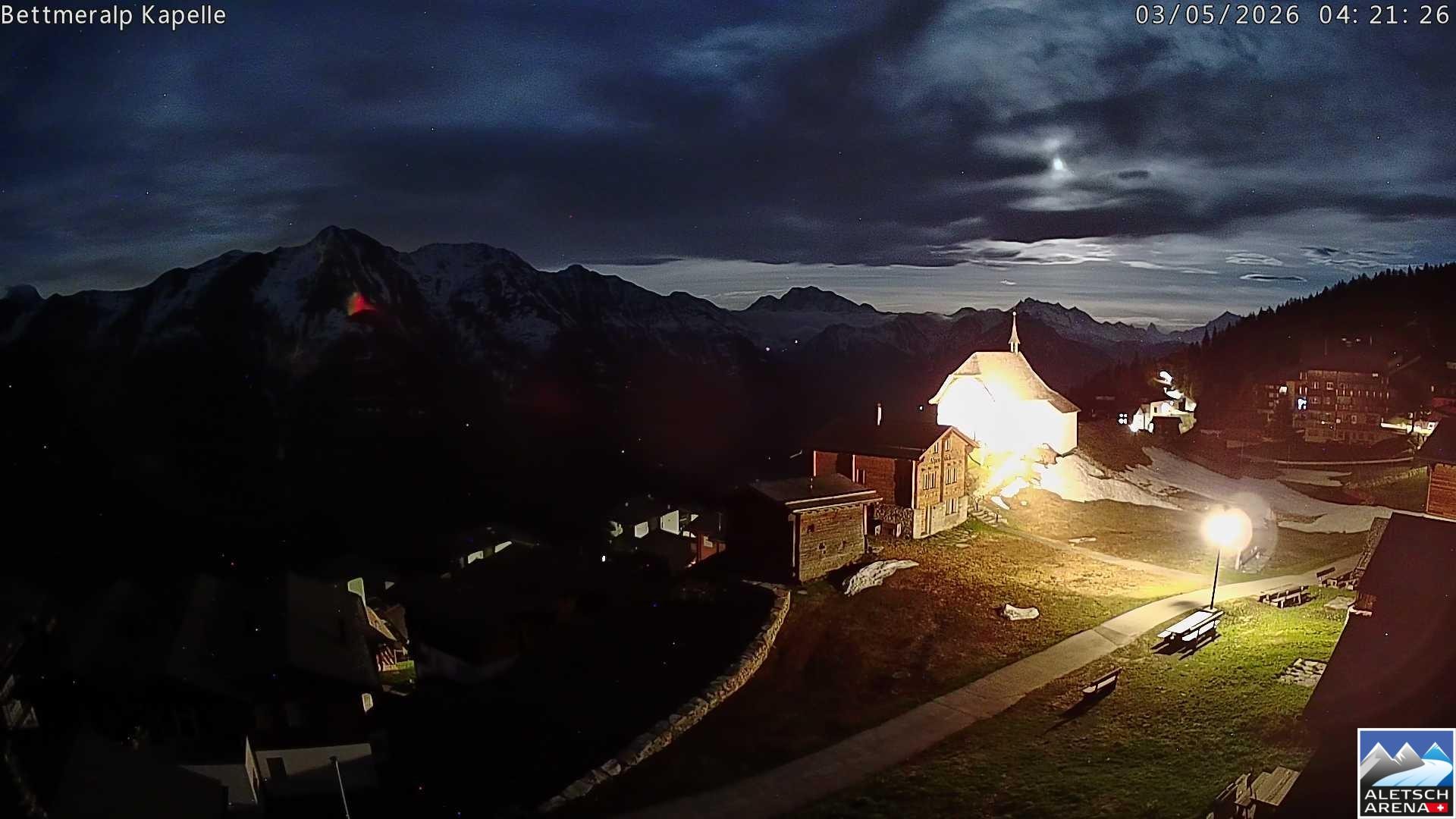 Archiv Foto Webcam Kapelle Bettmeralp