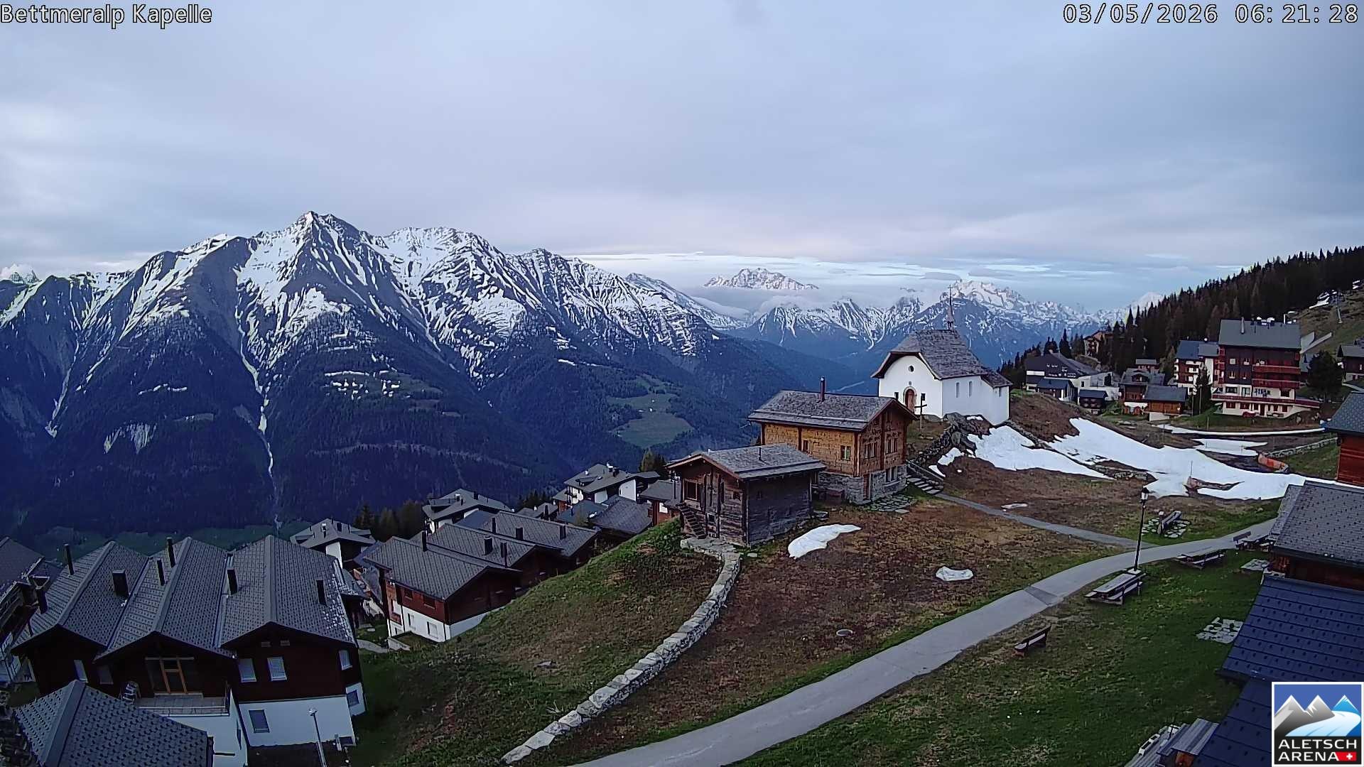 Archiv Foto Webcam Kapelle Bettmeralp