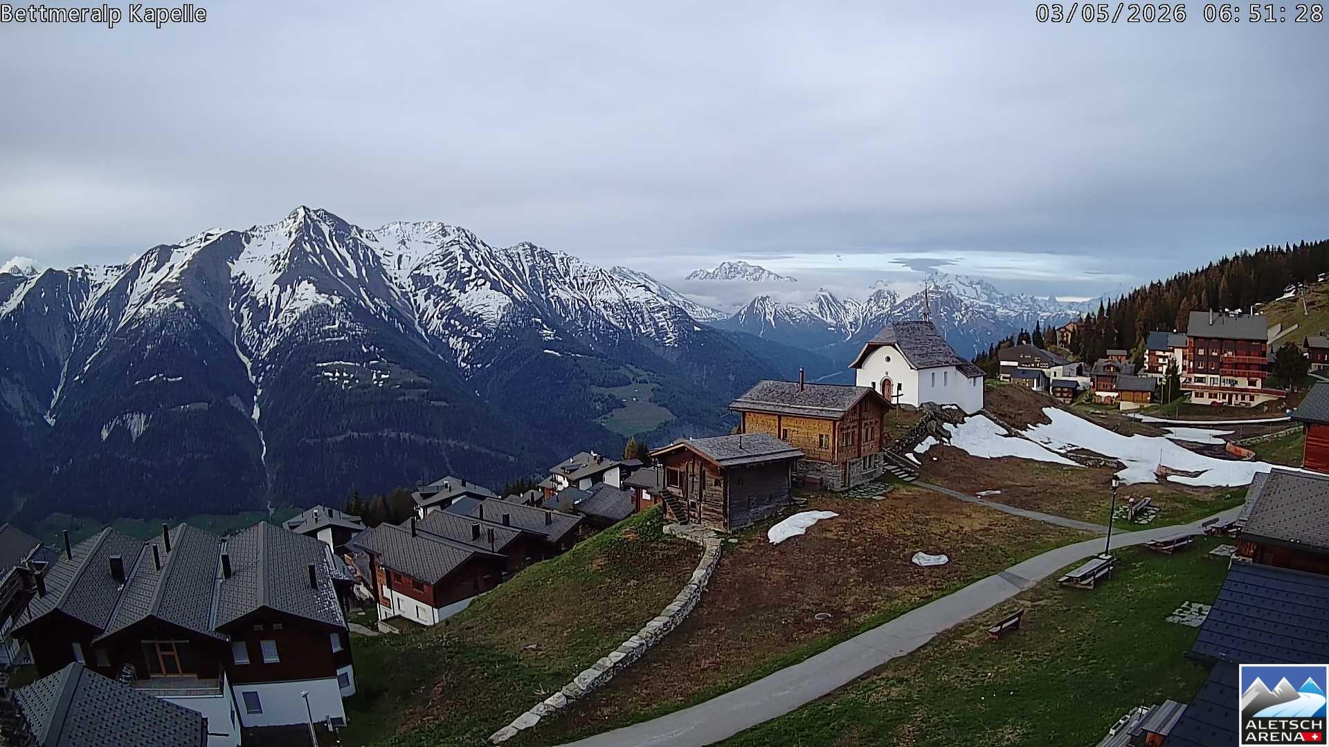 Archiv Foto Webcam Kapelle Bettmeralp