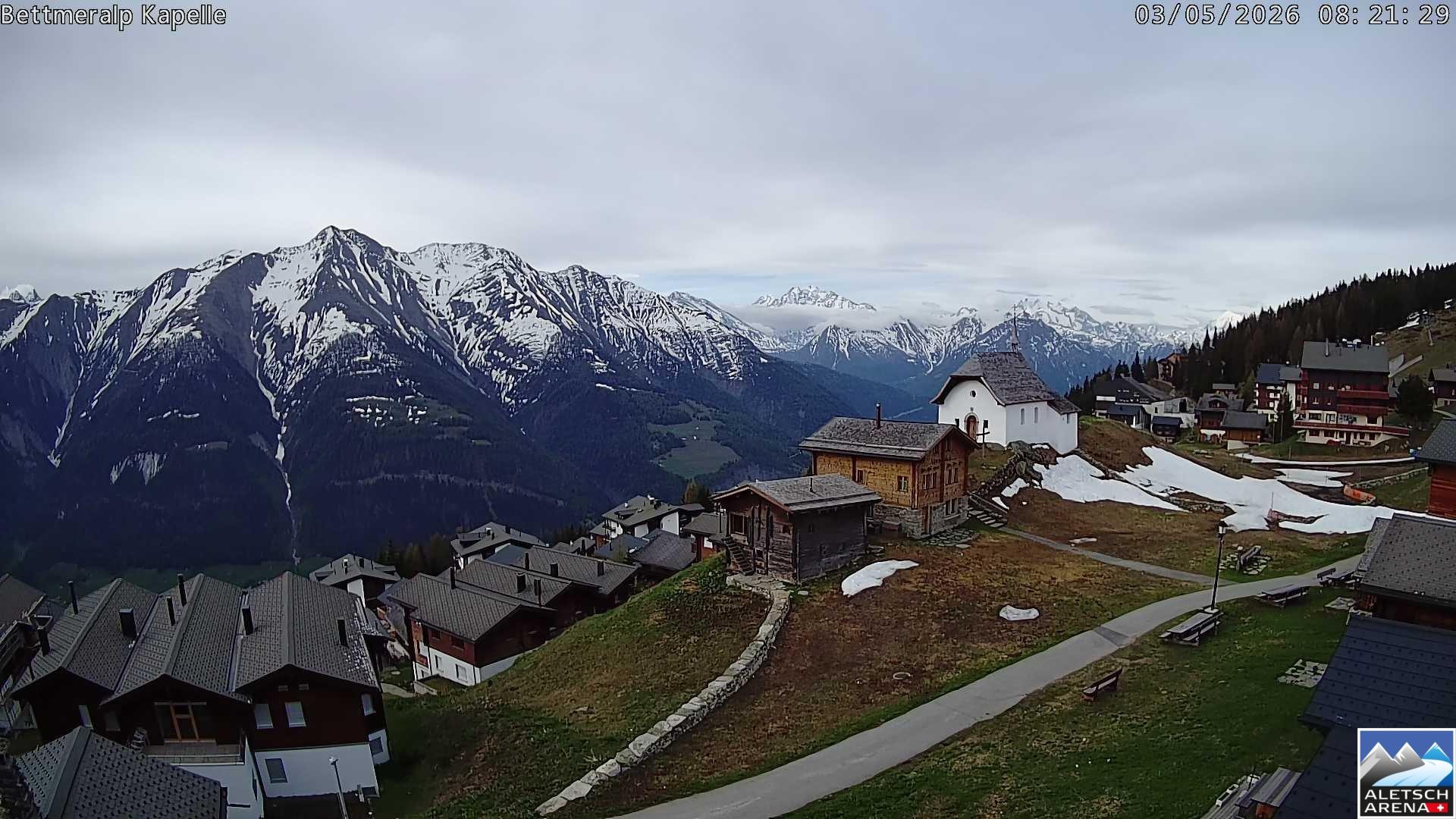 Archiv Foto Webcam Kapelle Bettmeralp