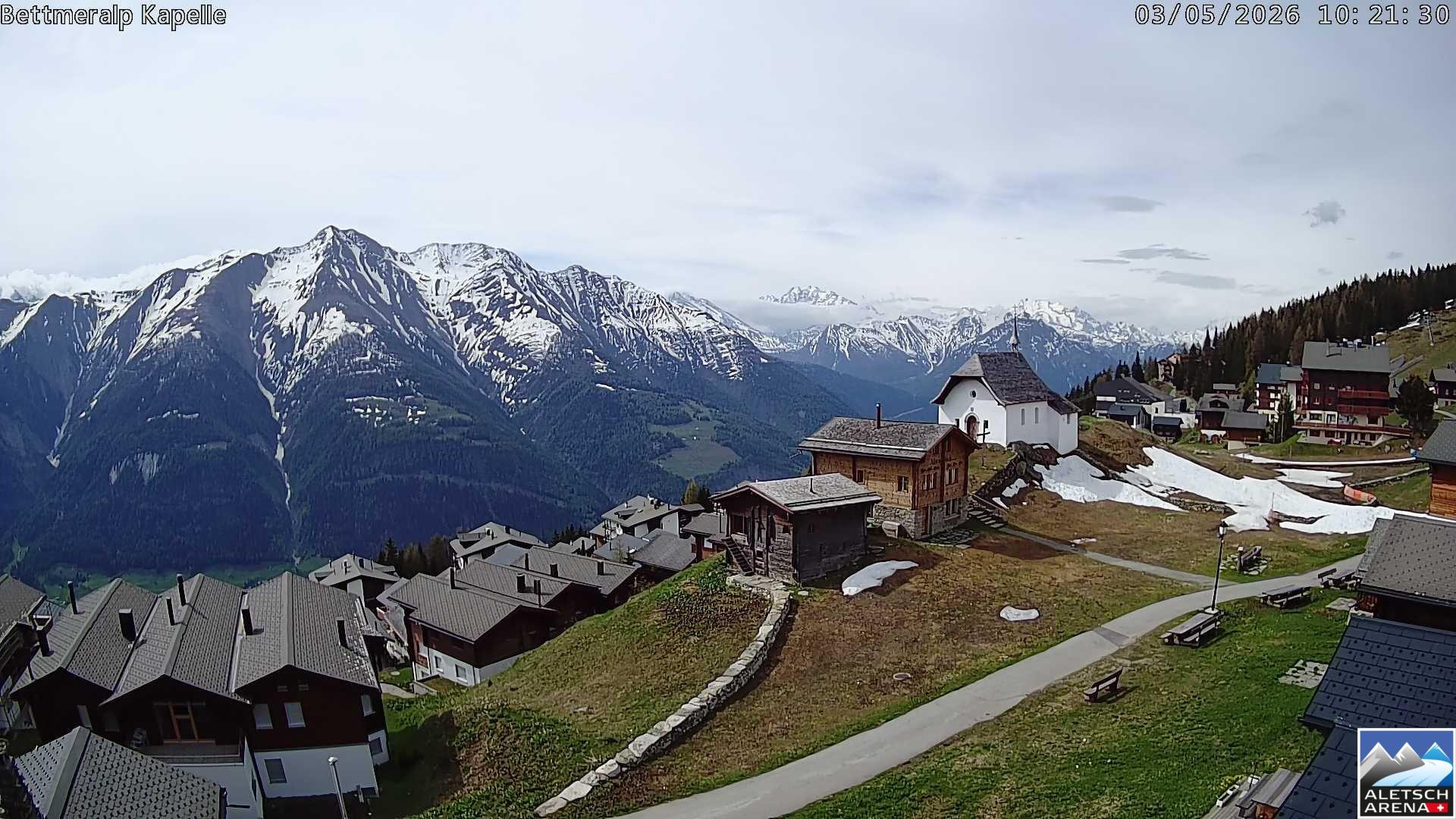 Archiv Foto Webcam Kapelle Bettmeralp
