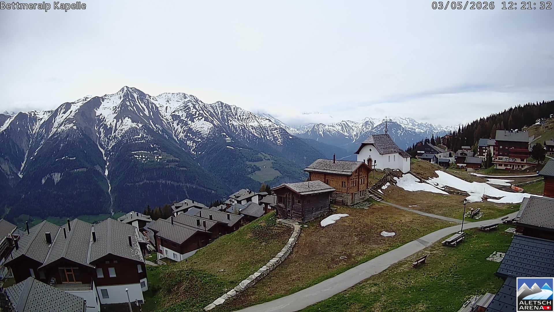 Archiv Foto Webcam Kapelle Bettmeralp
