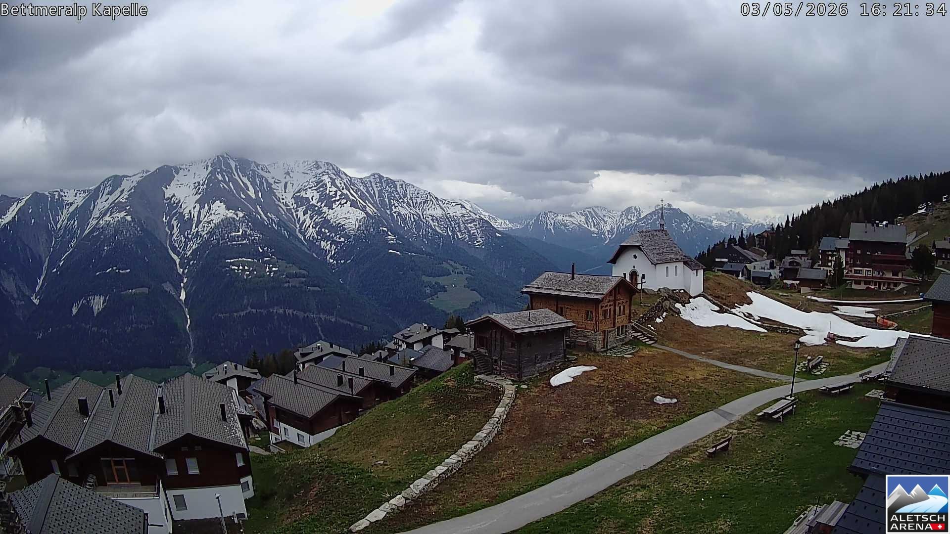 Archiv Foto Webcam Kapelle Bettmeralp