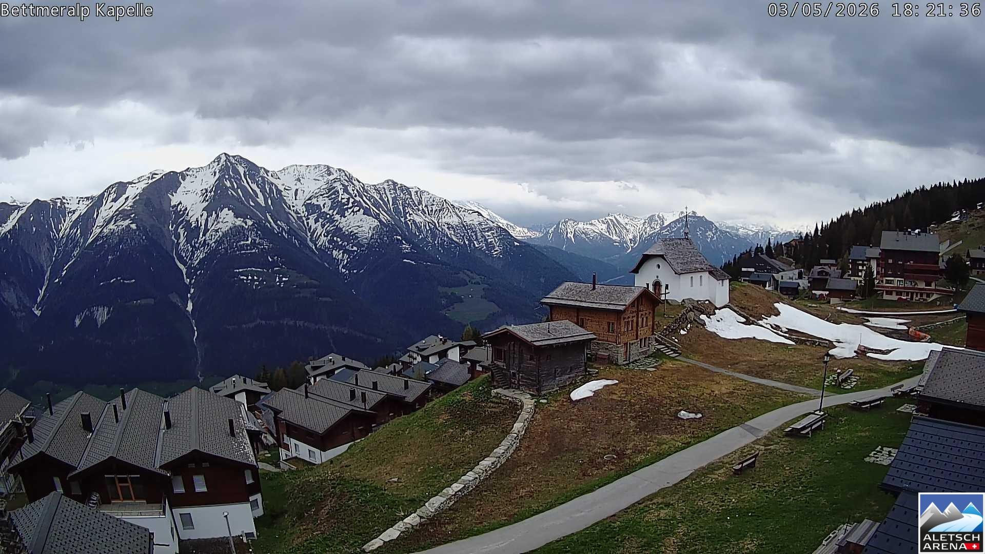 Archiv Foto Webcam Kapelle Bettmeralp
