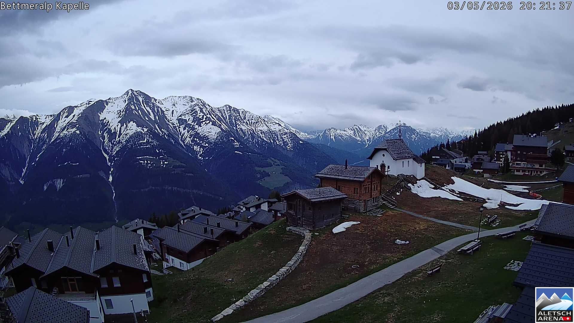 Archiv Foto Webcam Kapelle Bettmeralp