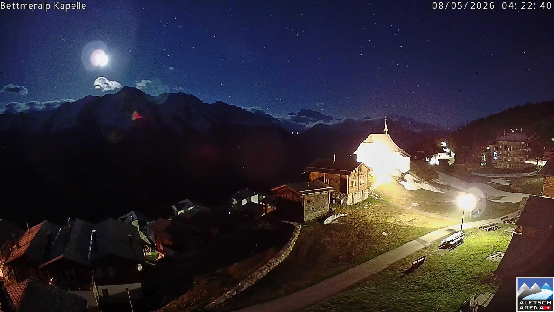 Archiv Foto Webcam Kapelle Bettmeralp