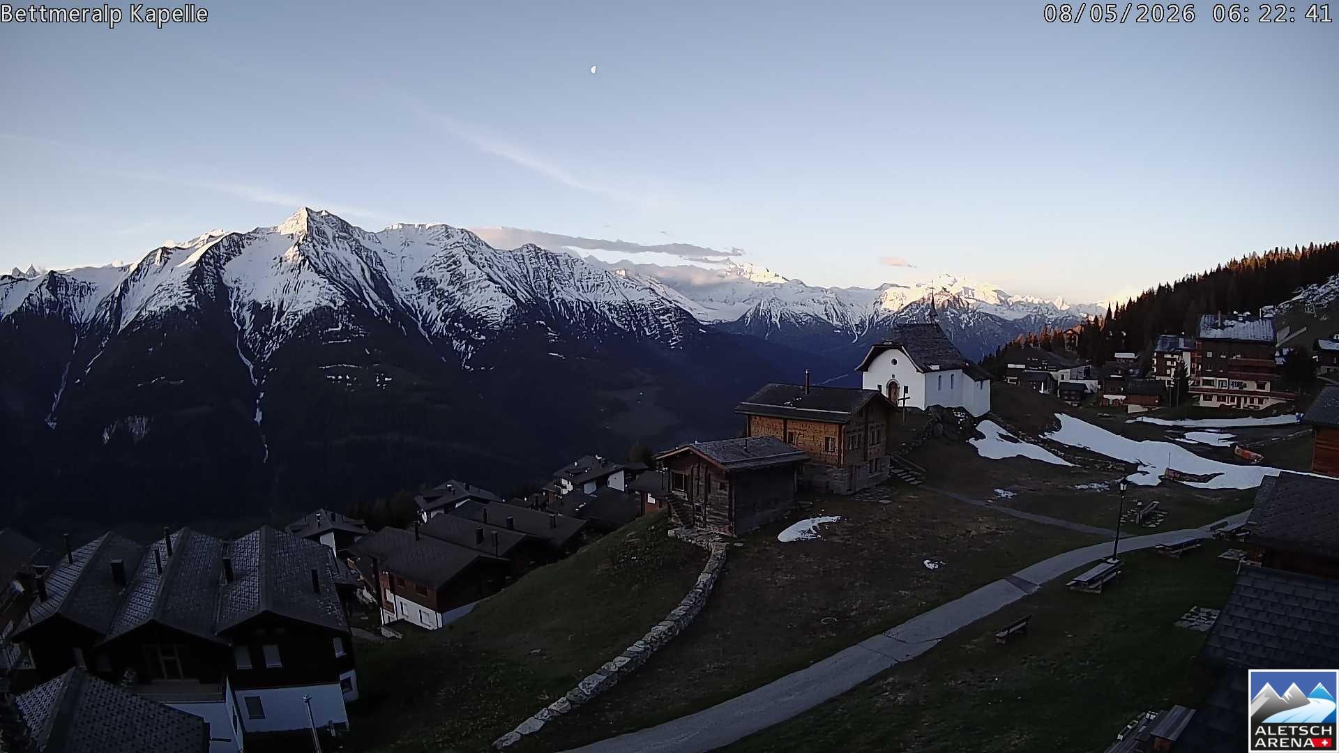 Archiv Foto Webcam Kapelle Bettmeralp