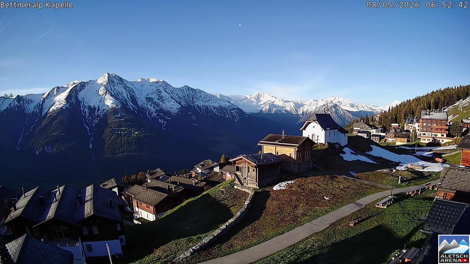 Archiv Foto Webcam Kapelle Bettmeralp